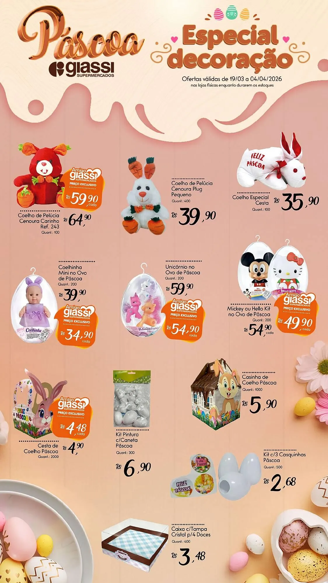 Encarte de Encarte Giassi Supermercados 19 de março até 4 de abril 2026 - Pagina 1