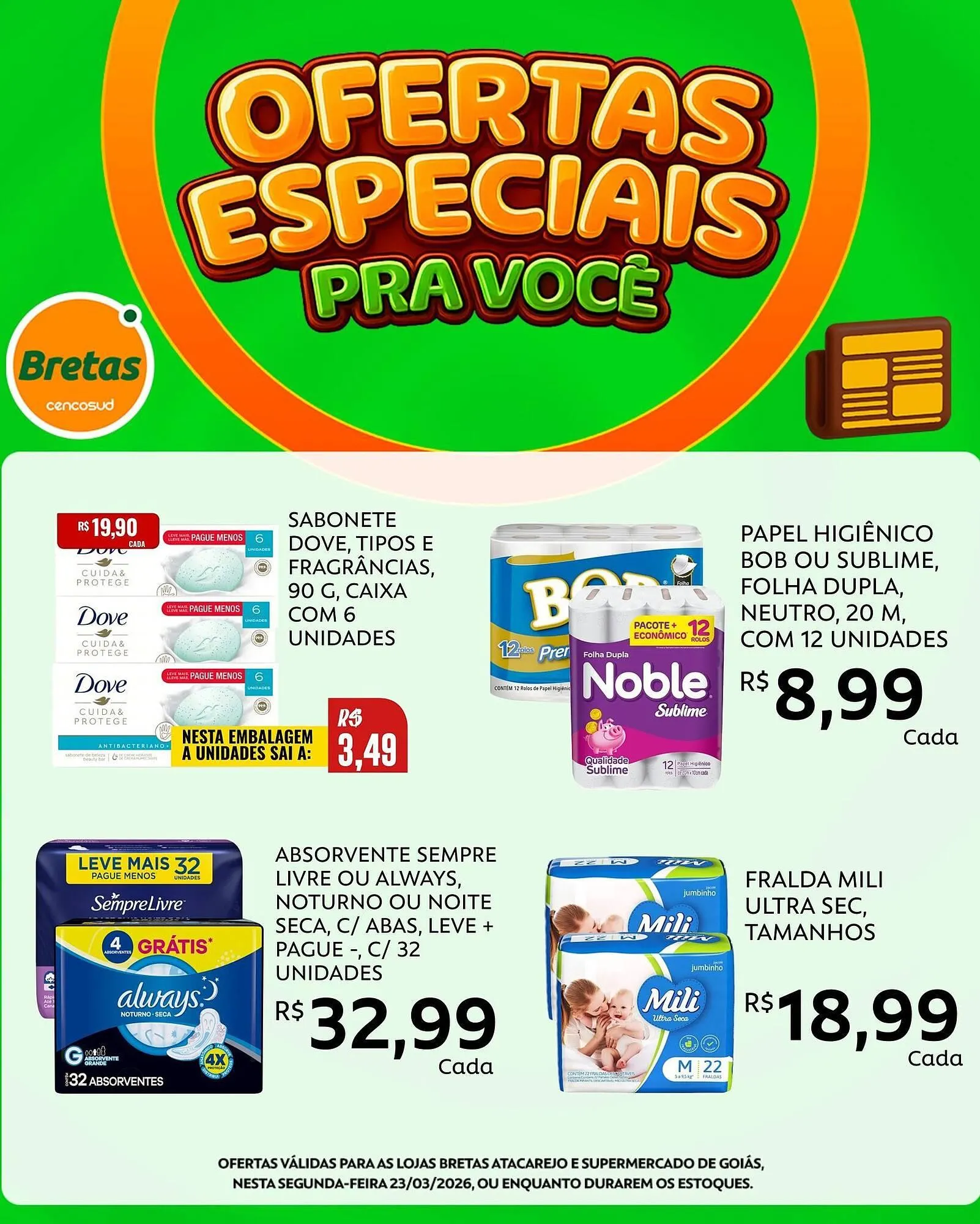 Encarte de Catálogo Supermercados Bretas 23 de março até 23 de março 2026 - Pagina 1