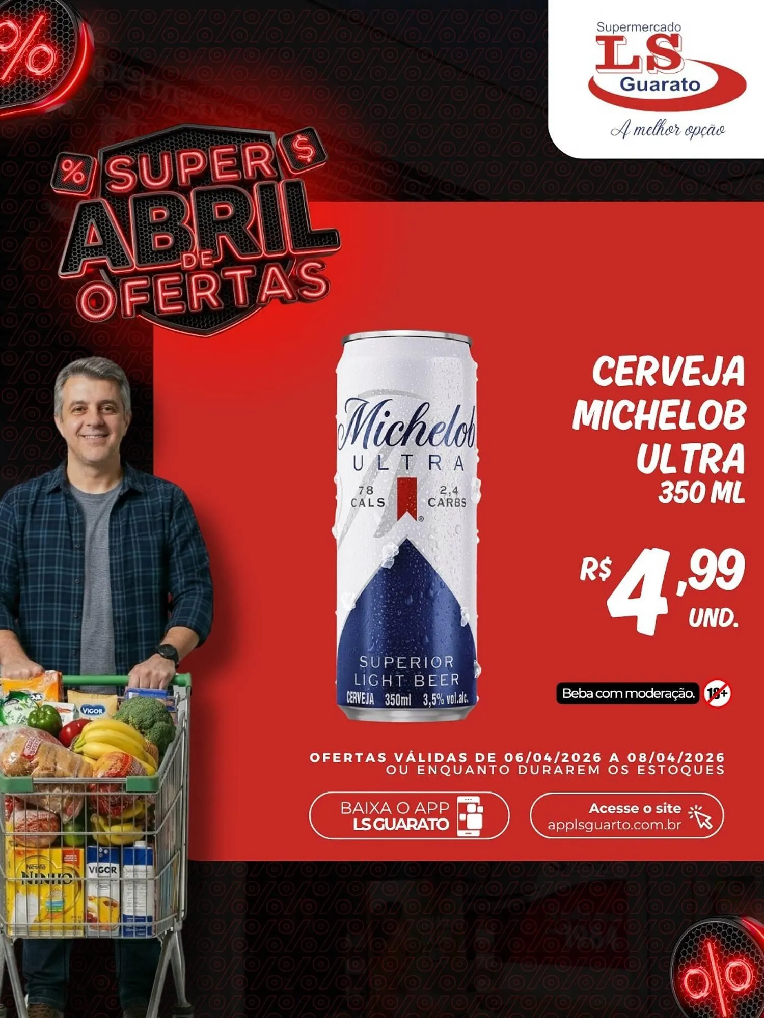 Encarte de Catálogo Supermercado LS Guarato 6 de abril até 8 de abril 2026 - Pagina 4