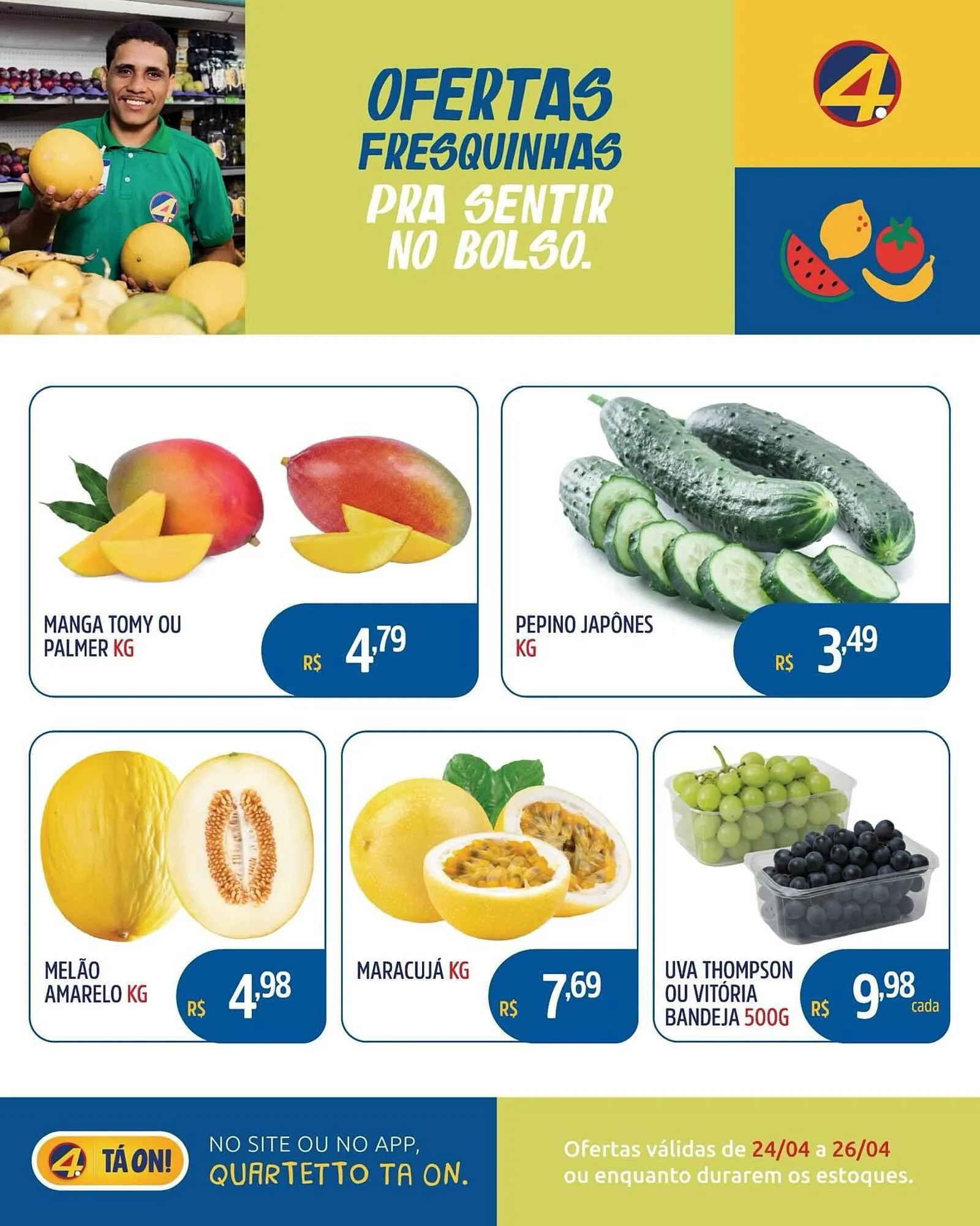 Encarte de Catálogo Quartetto Supermercados 24 de abril até 26 de abril 2026 - Pagina 4