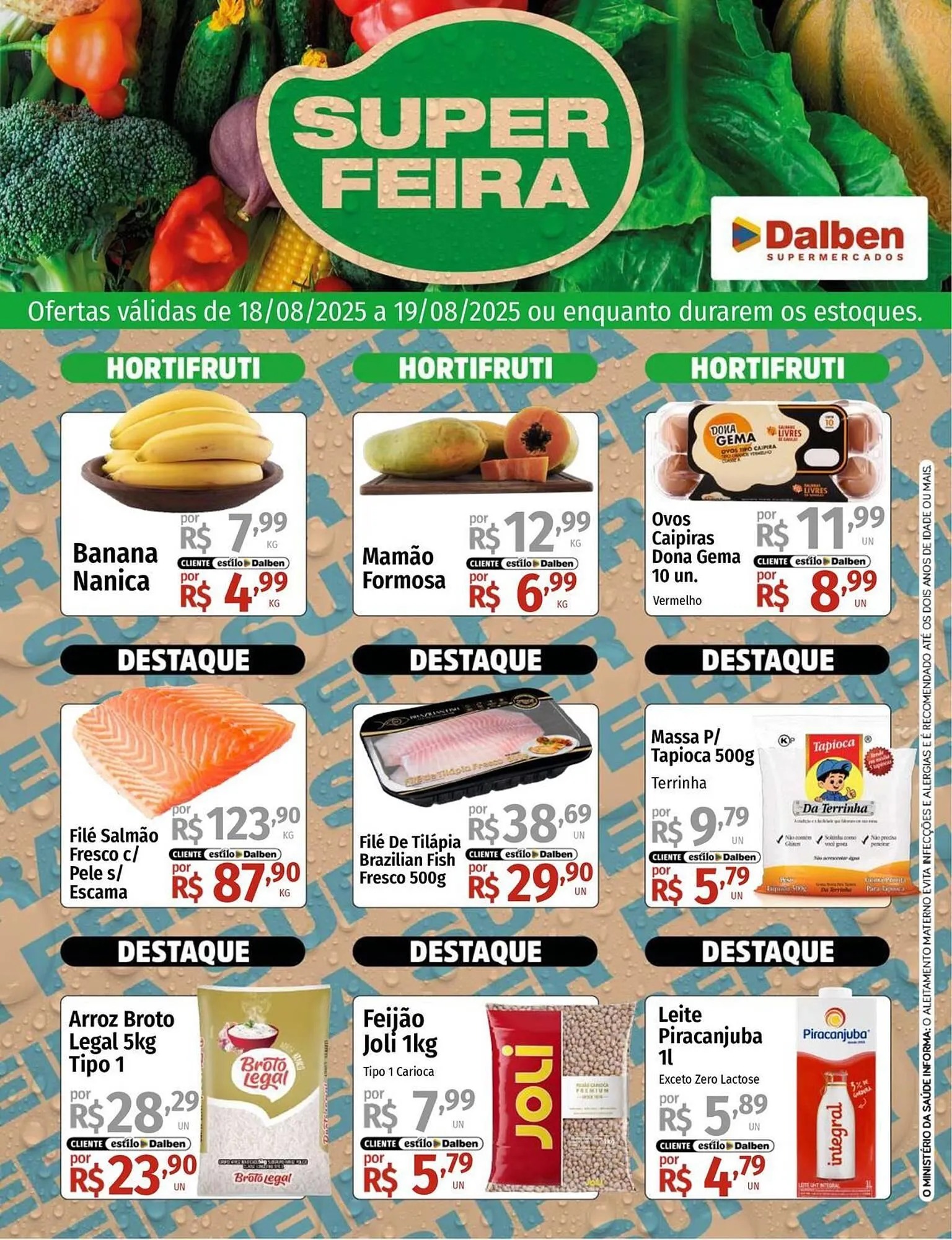 Encarte de Catálogo Supermercado Dalben 18 de agosto até 19 de agosto 2025 - Pagina 1
