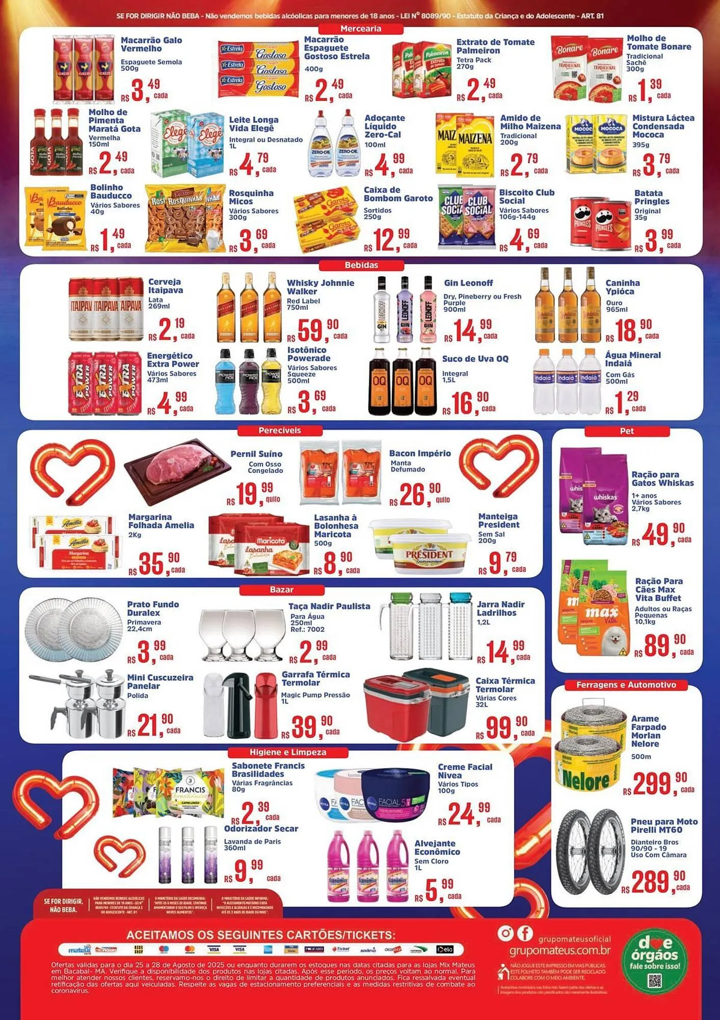 Encarte de Catálogo Supermercados Mateus 25 de agosto até 28 de agosto 2025 - Pagina 2