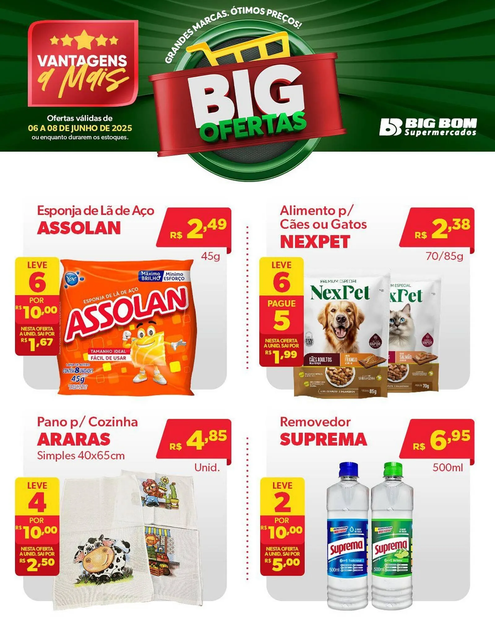 Encarte de Catálogo Big Bom Supermercados 6 de junho até 8 de junho 2025 - Pagina 1
