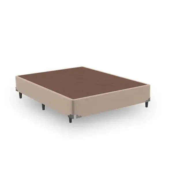 Base Cama Box Veludo Marfim King Star