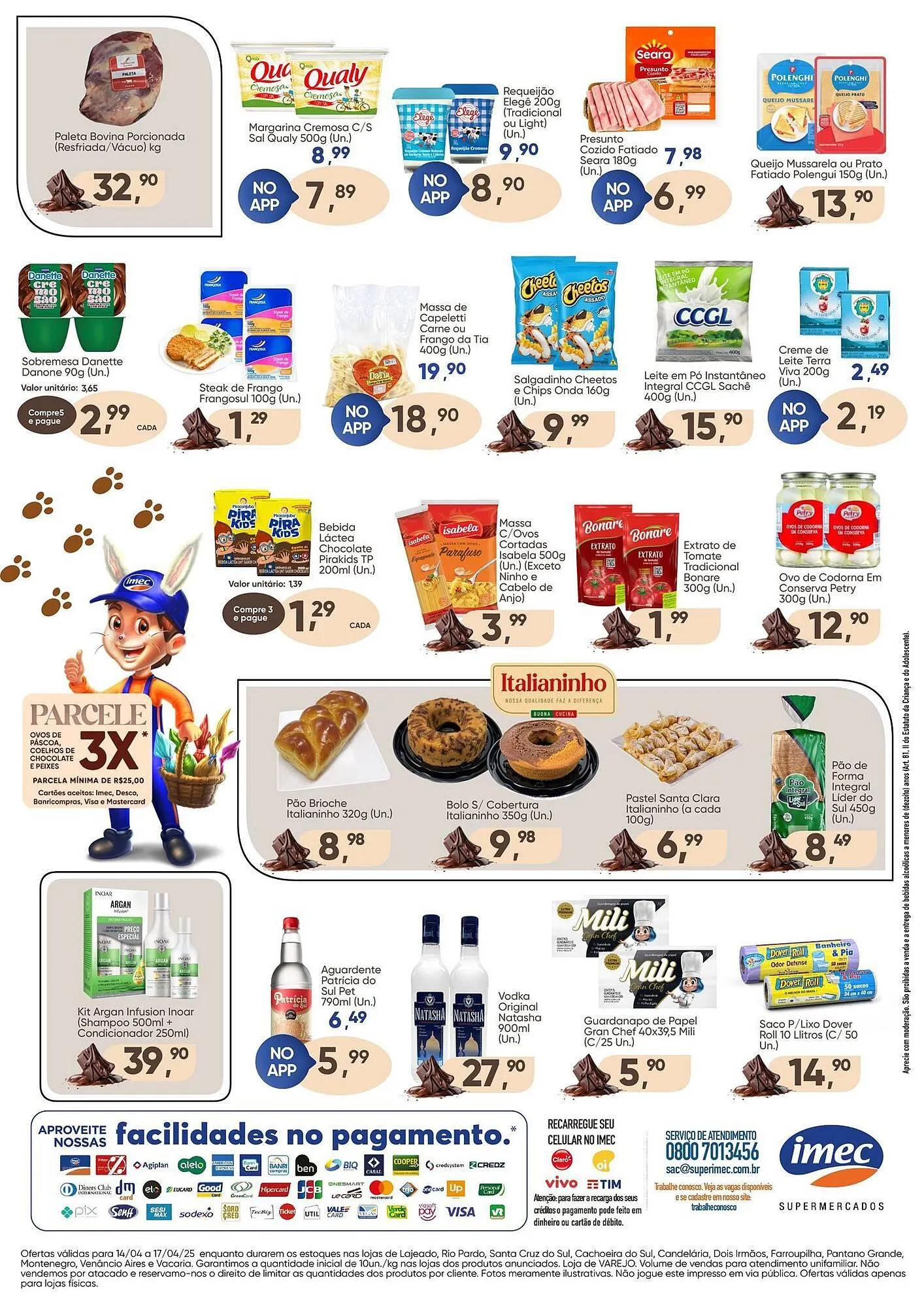 Encarte de Catálogo Imec Supermercados 14 de abril até 17 de abril 2025 - Pagina 2
