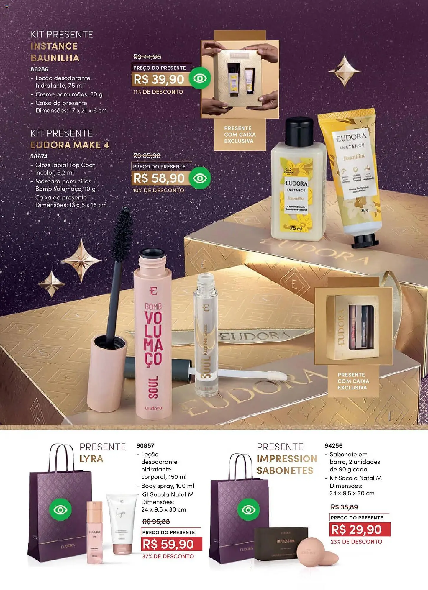 Encarte de Catálogo Eudora 29 de outubro até 27 de novembro 2025 - Pagina 46