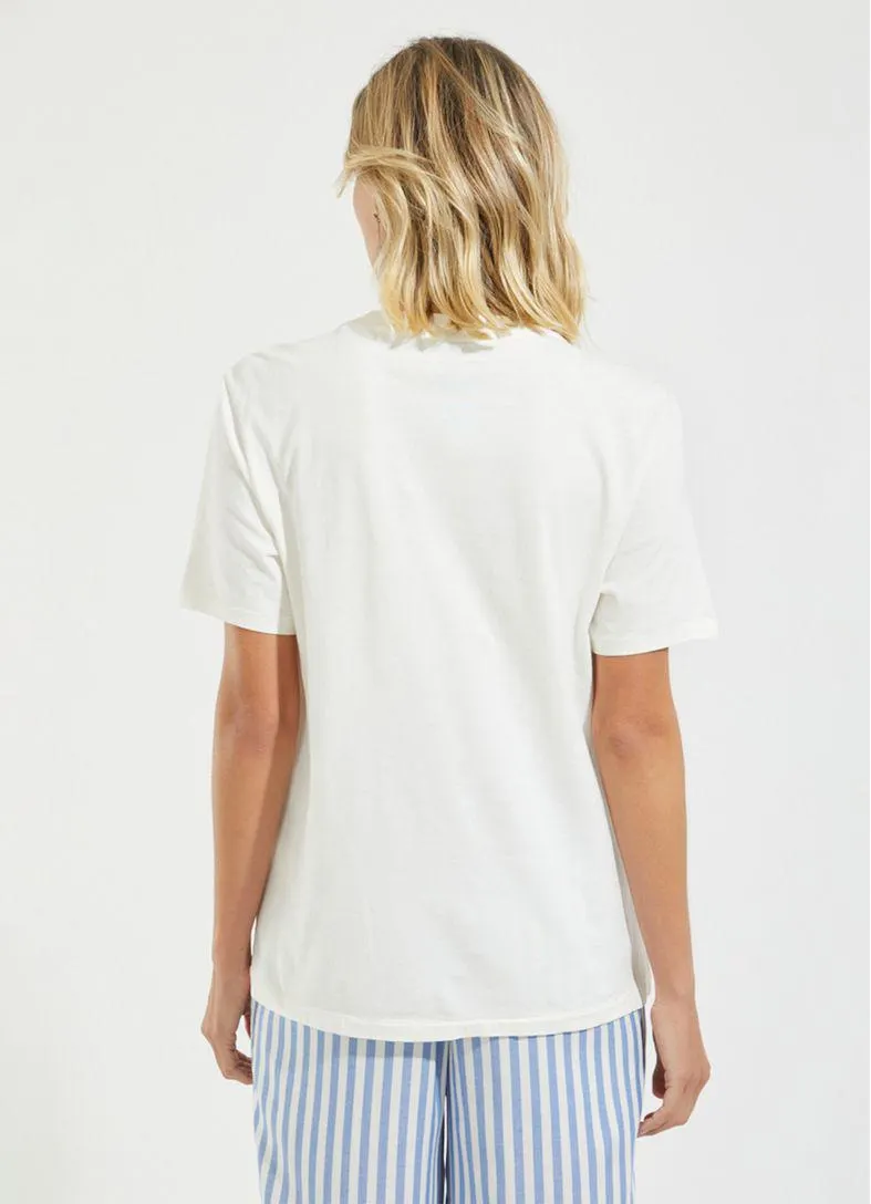 T-shirt classic poster malika bordada off white