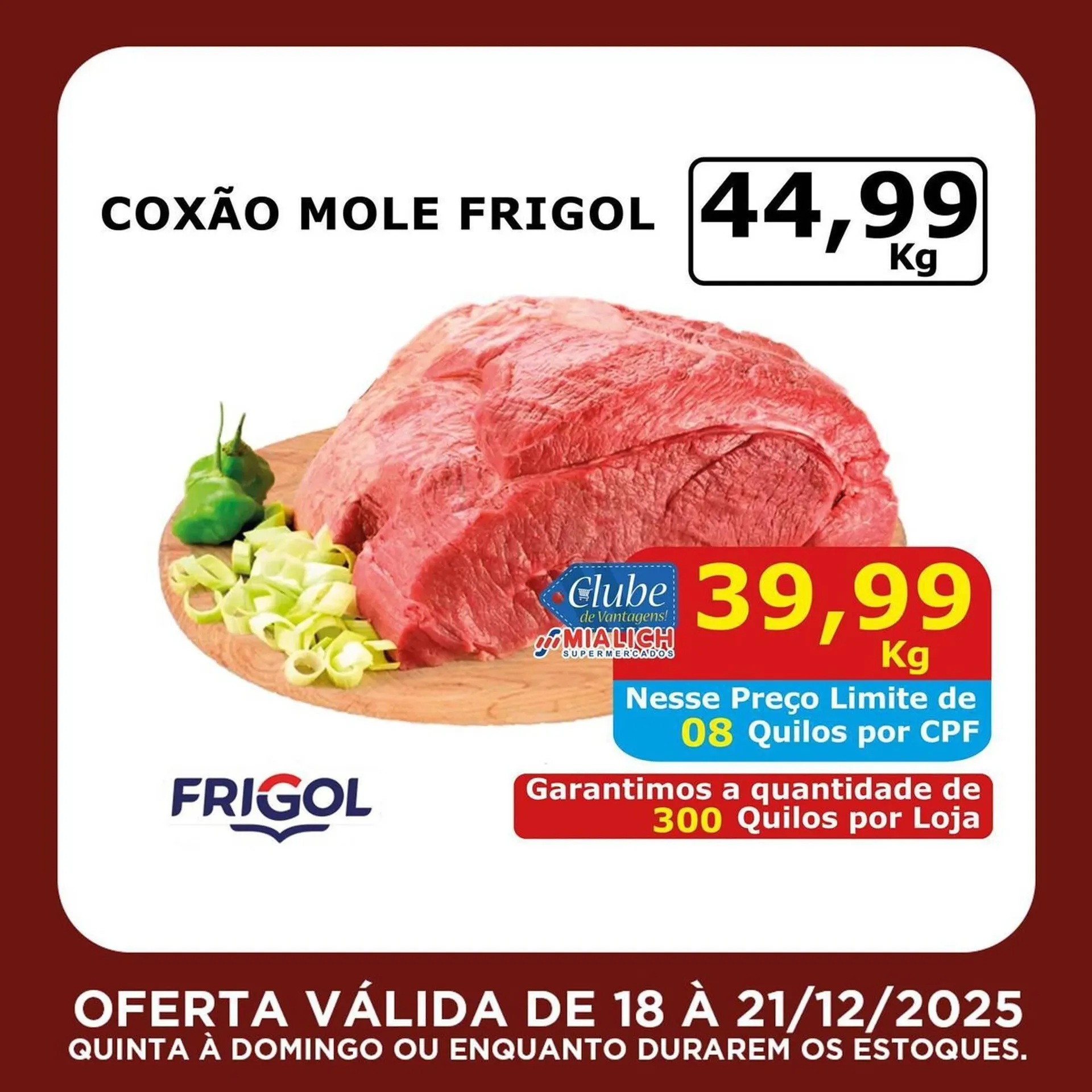 Encarte de Catálogo Mialich Supermercados 18 de dezembro até 21 de dezembro 2025 - Pagina 1