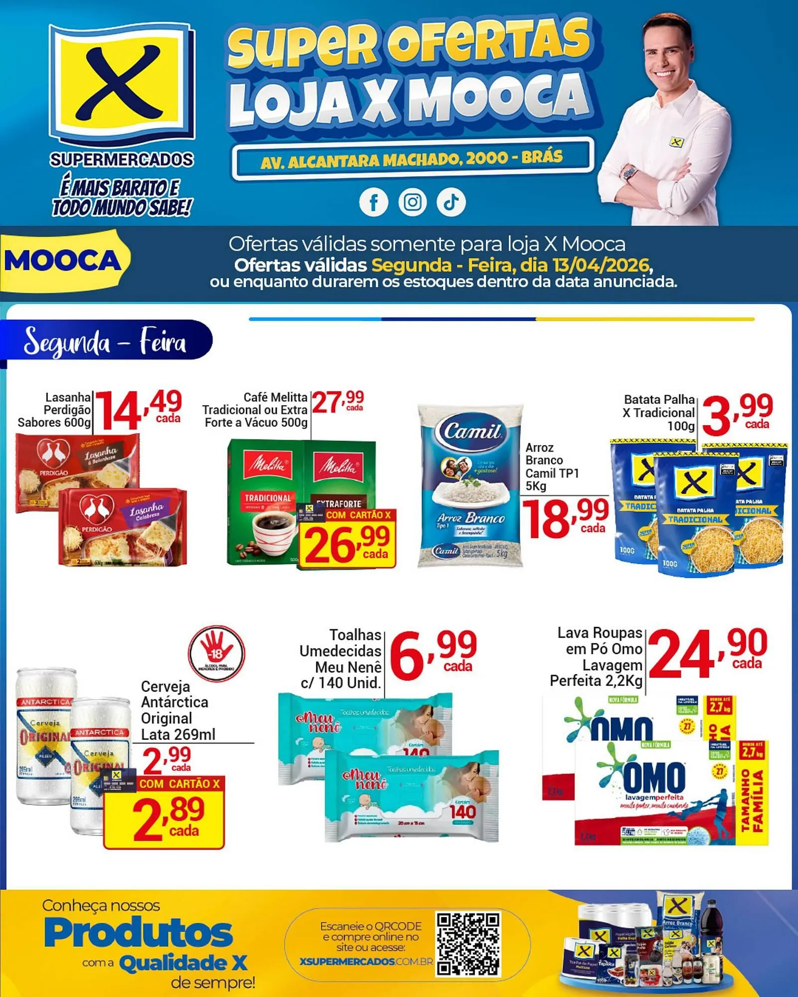 Encarte de Folheto X Supermercados 13 de abril até 14 de abril 2026 - Pagina 1