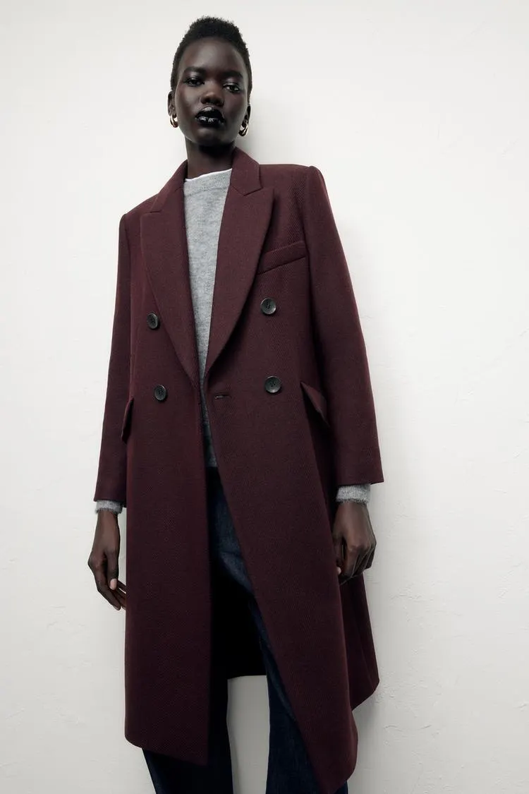 ABRIGO CRUZADO CON LANA