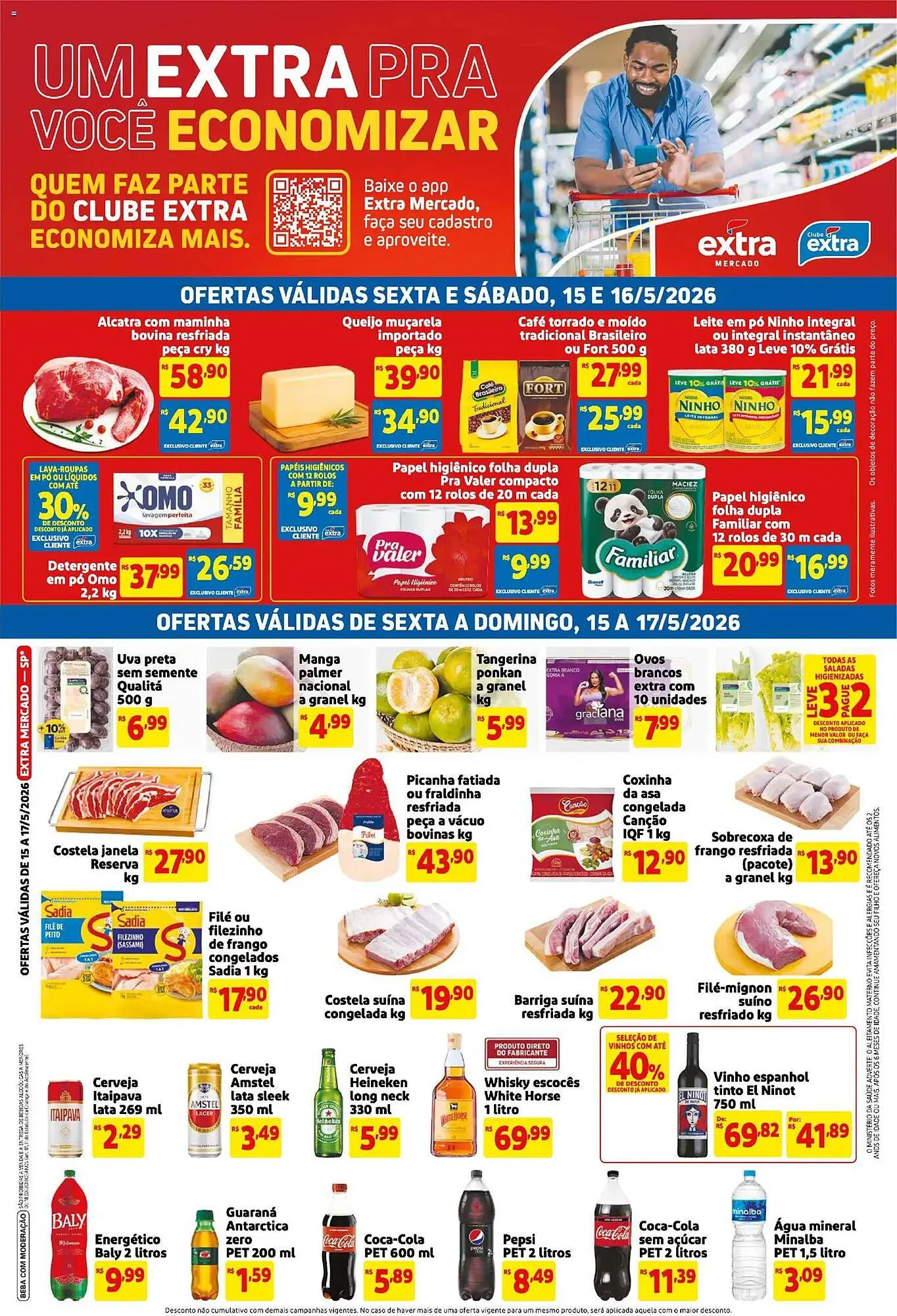 Encarte de Encarte Mercado Extra 15 de maio até 16 de maio 2026 - Pagina 1