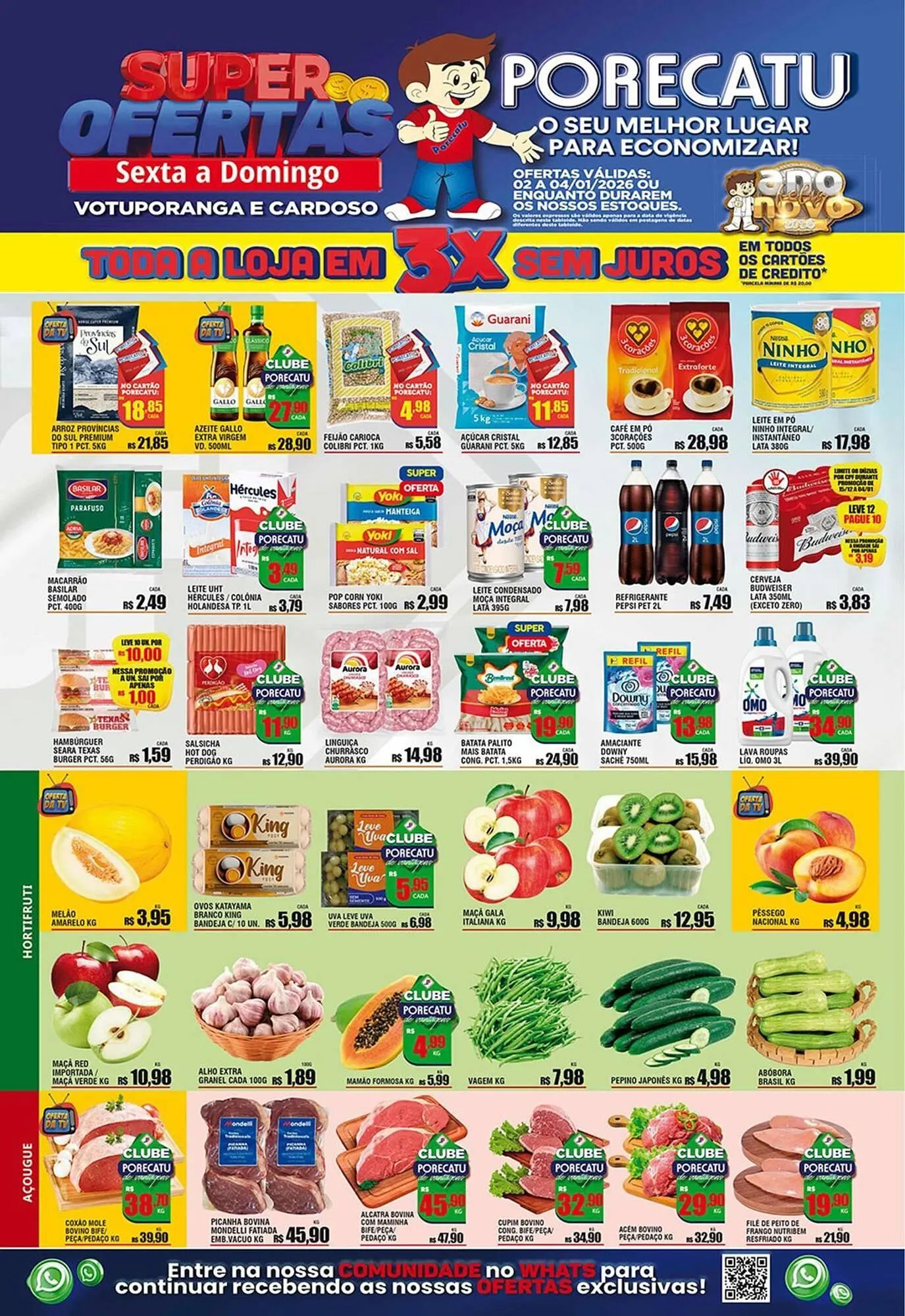 Encarte de Catálogo Supermercado Porecatu 1 de abril até 1 de abril 2026 - Pagina 1