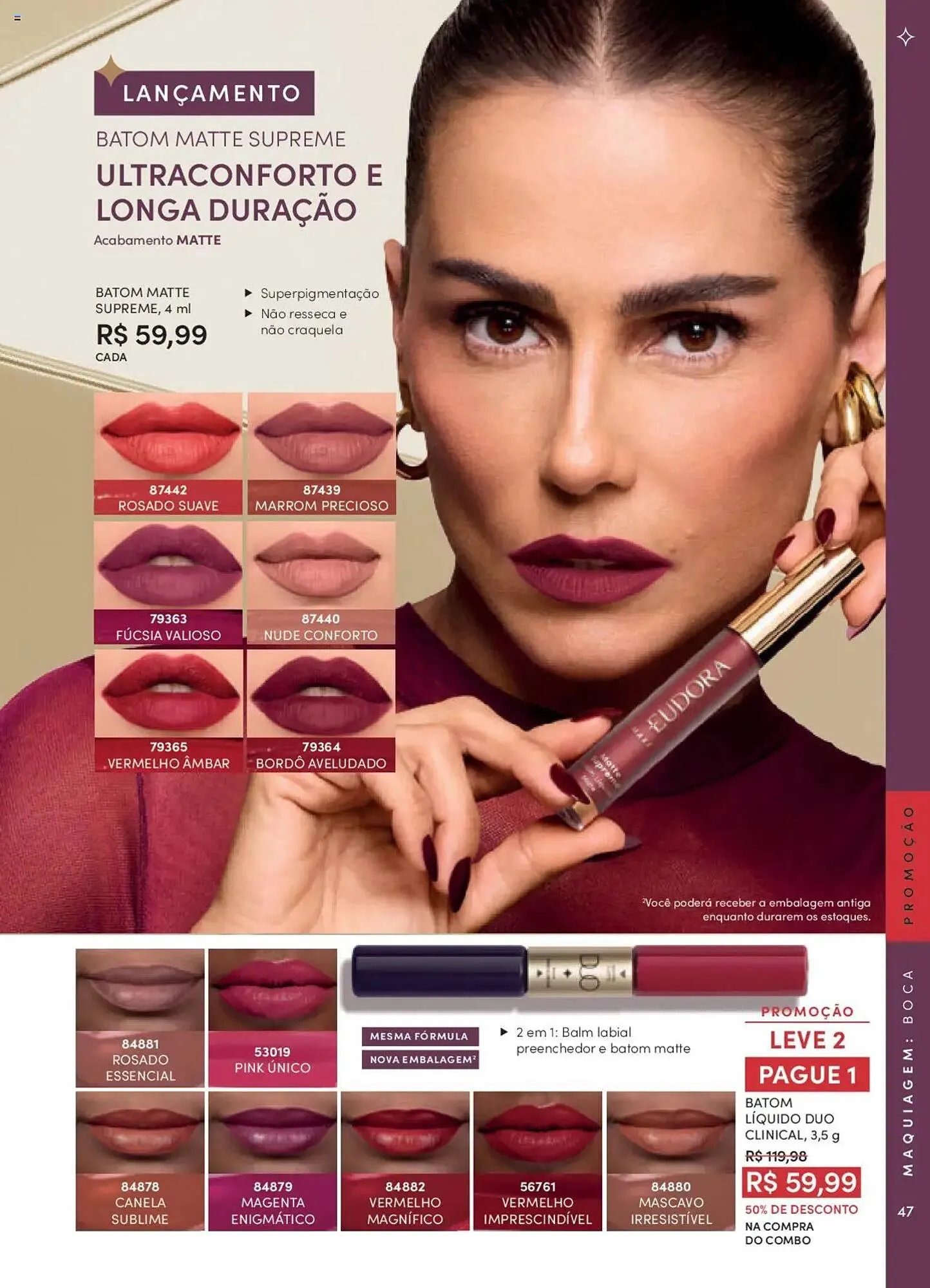 Encarte de Catálogo Eudora 8 de setembro até 3 de outubro 2025 - Pagina 47