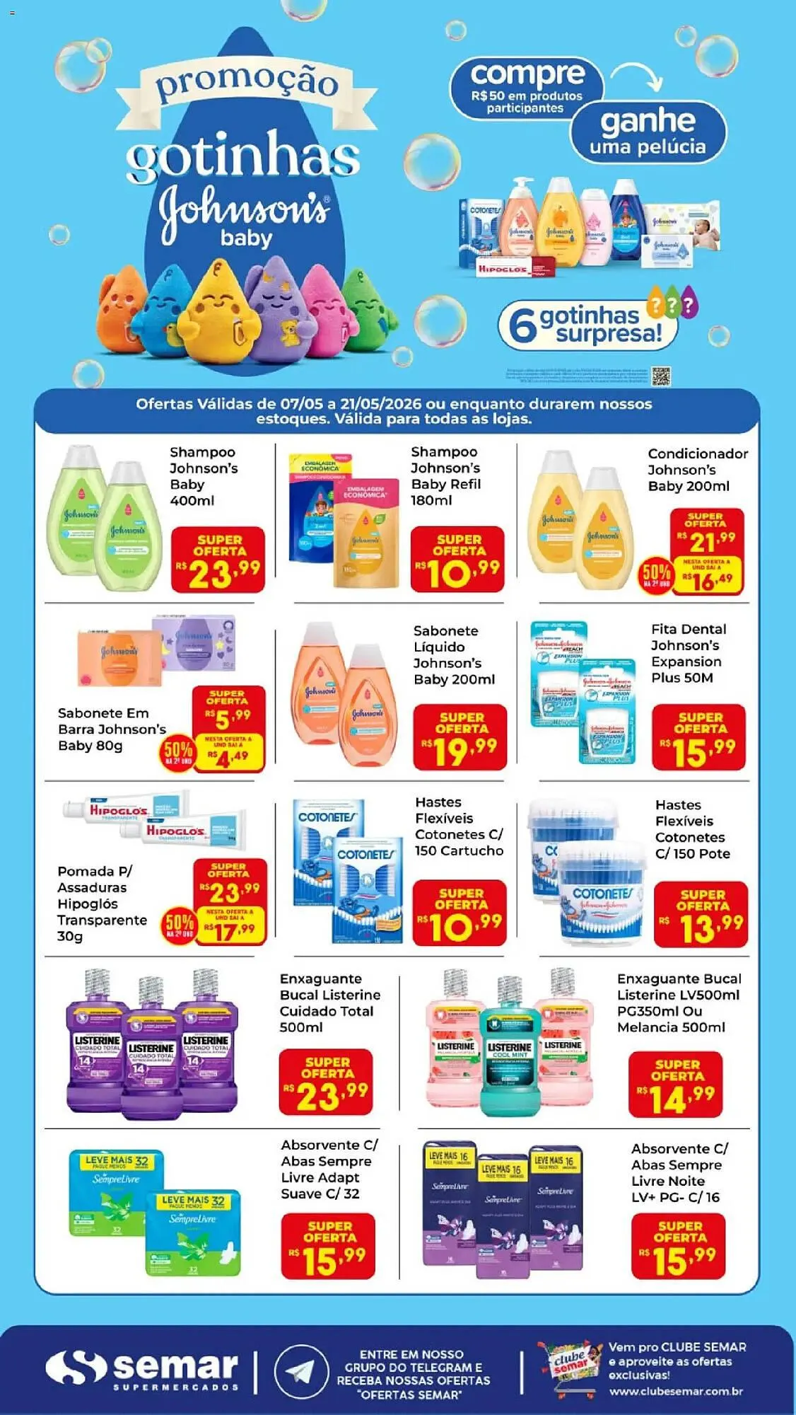 Encarte de Folheto Semar Supermercado 7 de maio até 21 de maio 2026 - Pagina 1