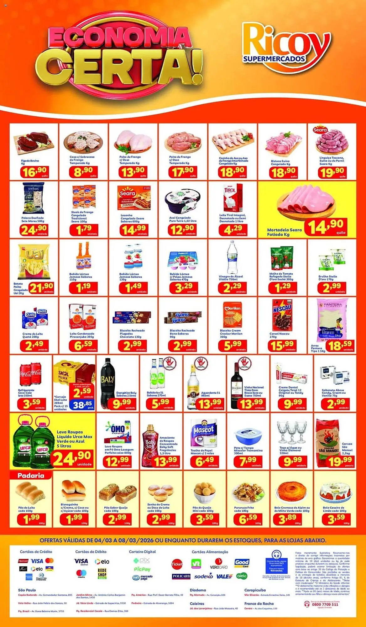 Encarte de Catálogo Ricoy Supermercados 4 de março até 8 de março 2026 - Pagina 1