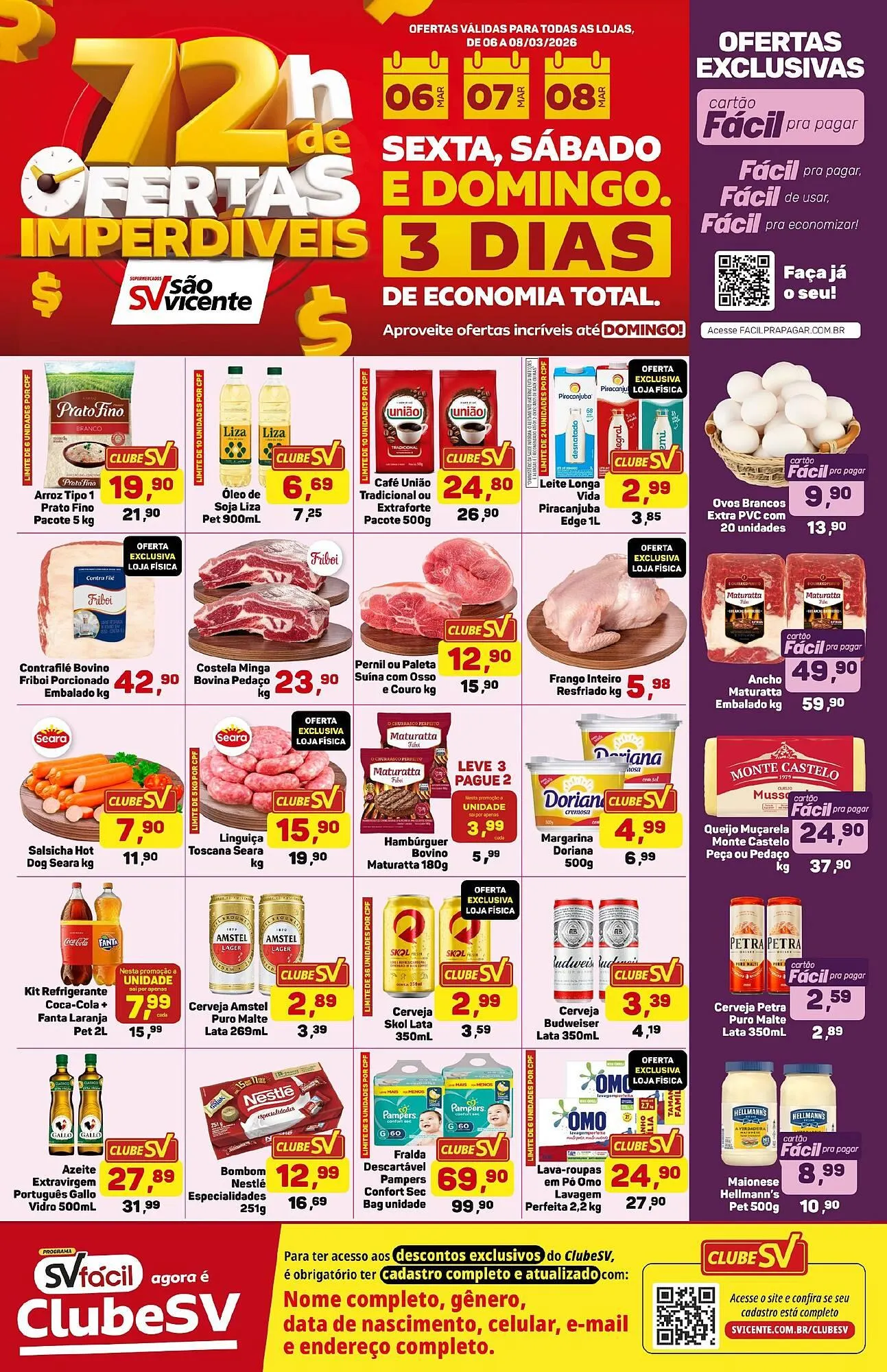 Encarte de Catálogo Supermercados São Vicente 6 de março até 8 de março 2026 - Pagina 1