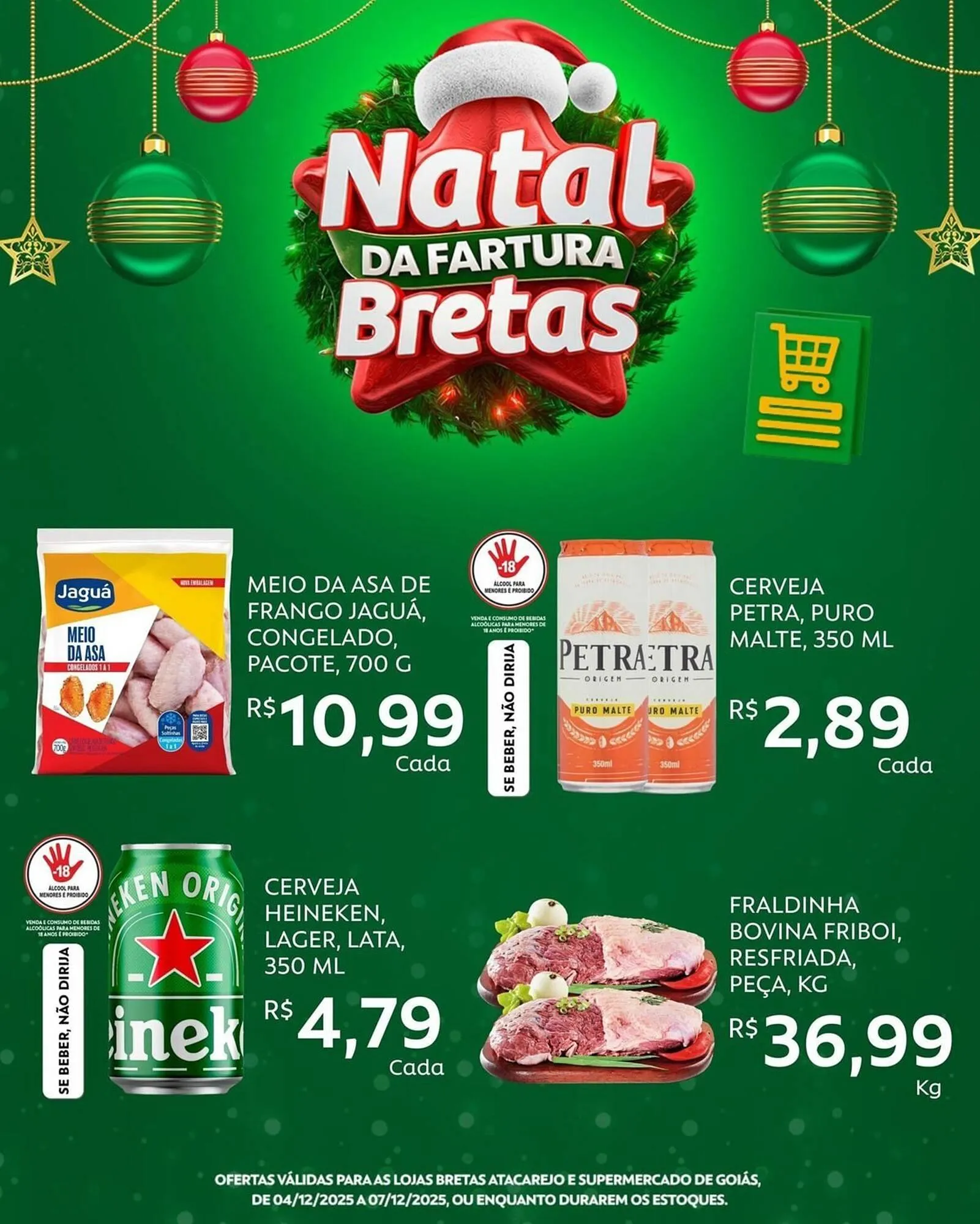 Encarte de Catálogo Supermercados Bretas 4 de dezembro até 7 de dezembro 2025 - Pagina 1