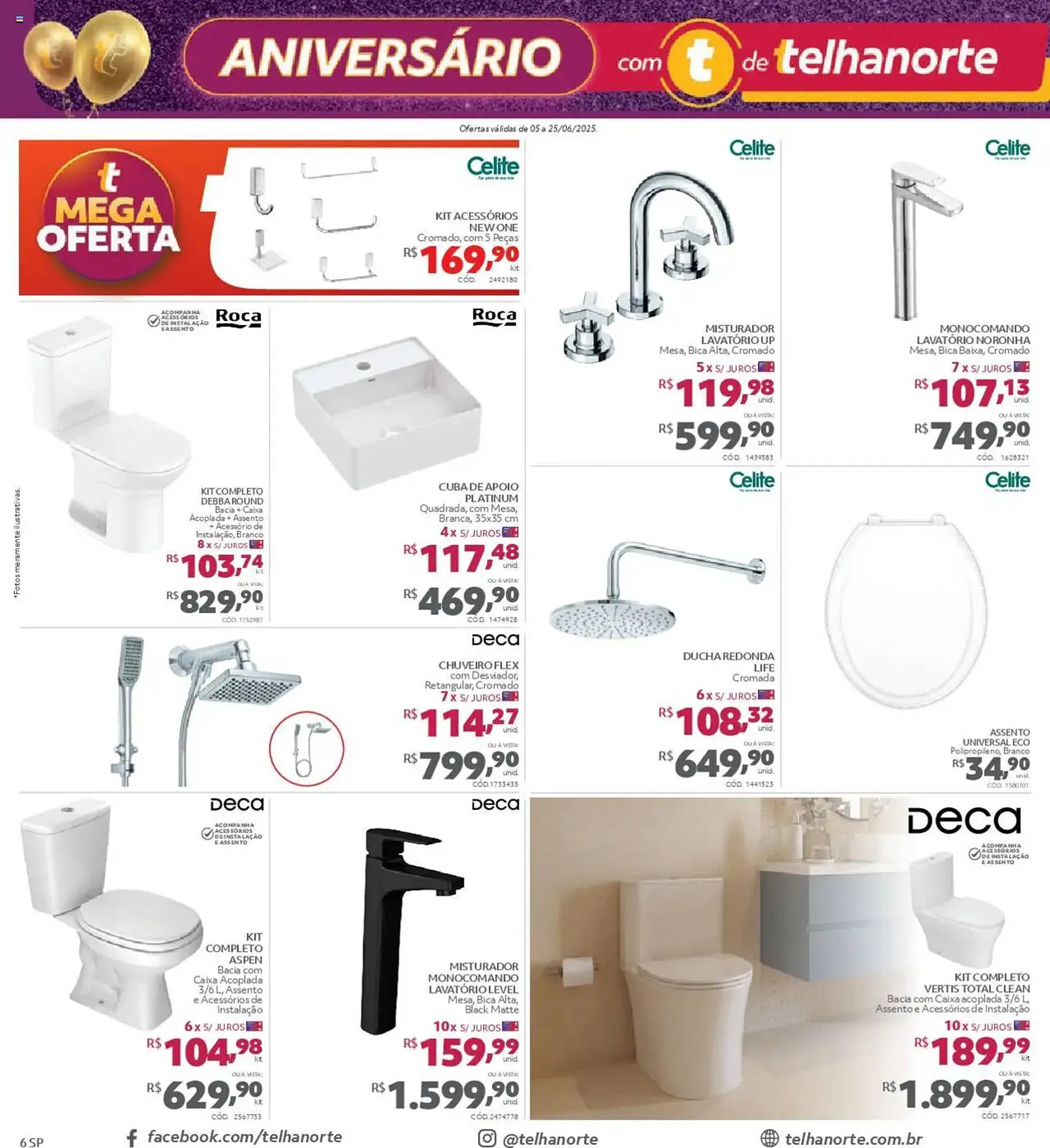 Encarte de Catálogo Telhanorte 5 de junho até 26 de junho 2025 - Pagina 6