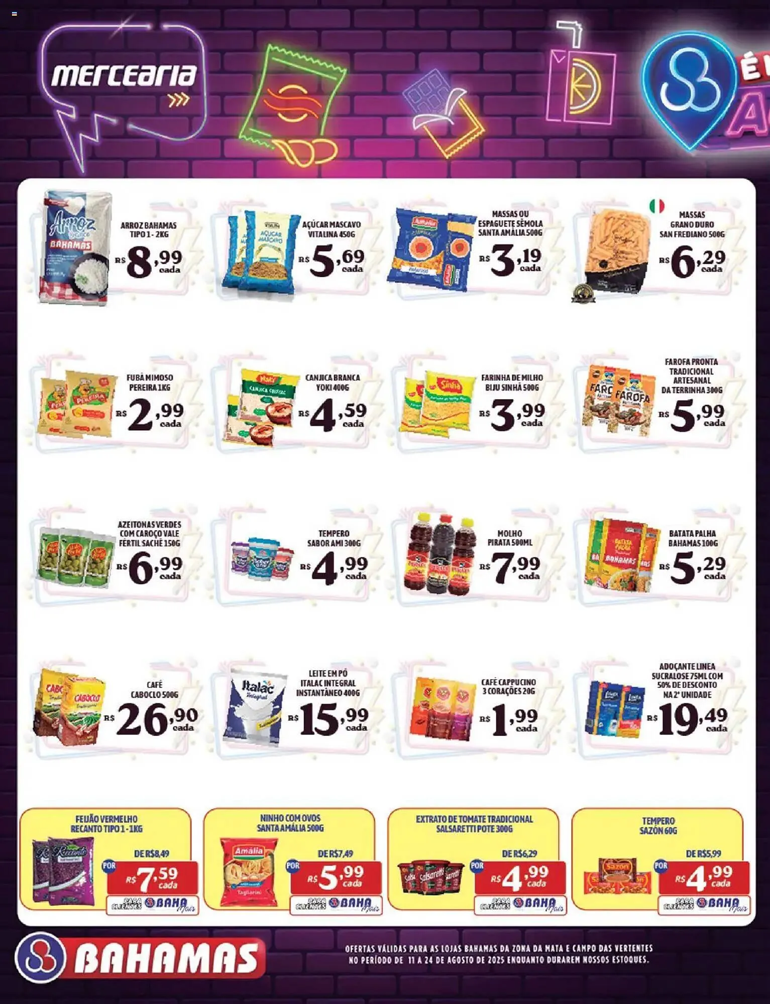 Encarte de Catálogo Bahamas Supermercados 11 de agosto até 25 de agosto 2025 - Pagina 2