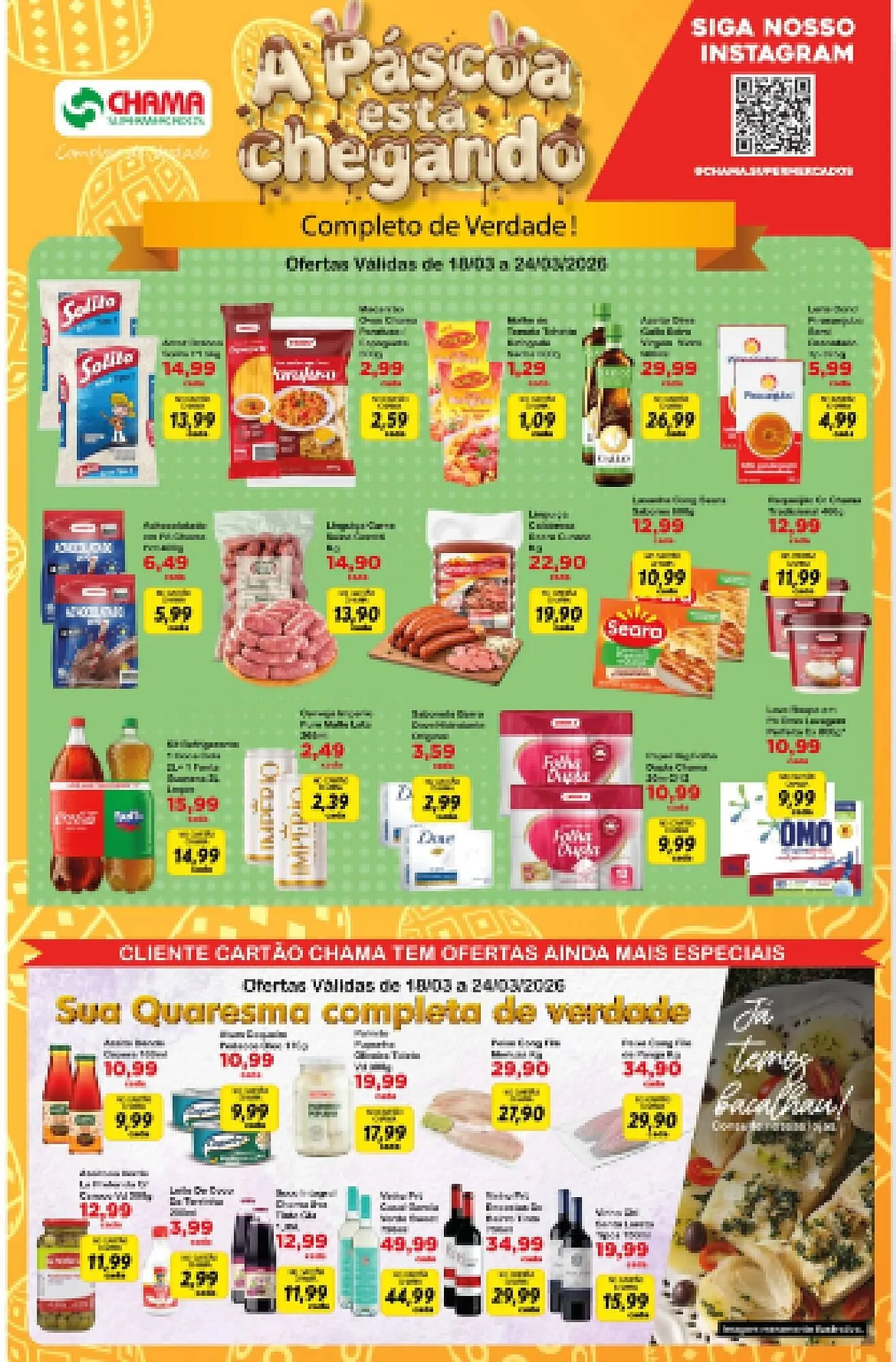 Encarte de Catálogo Chama Supermercados 18 de março até 24 de março 2026 - Pagina 1