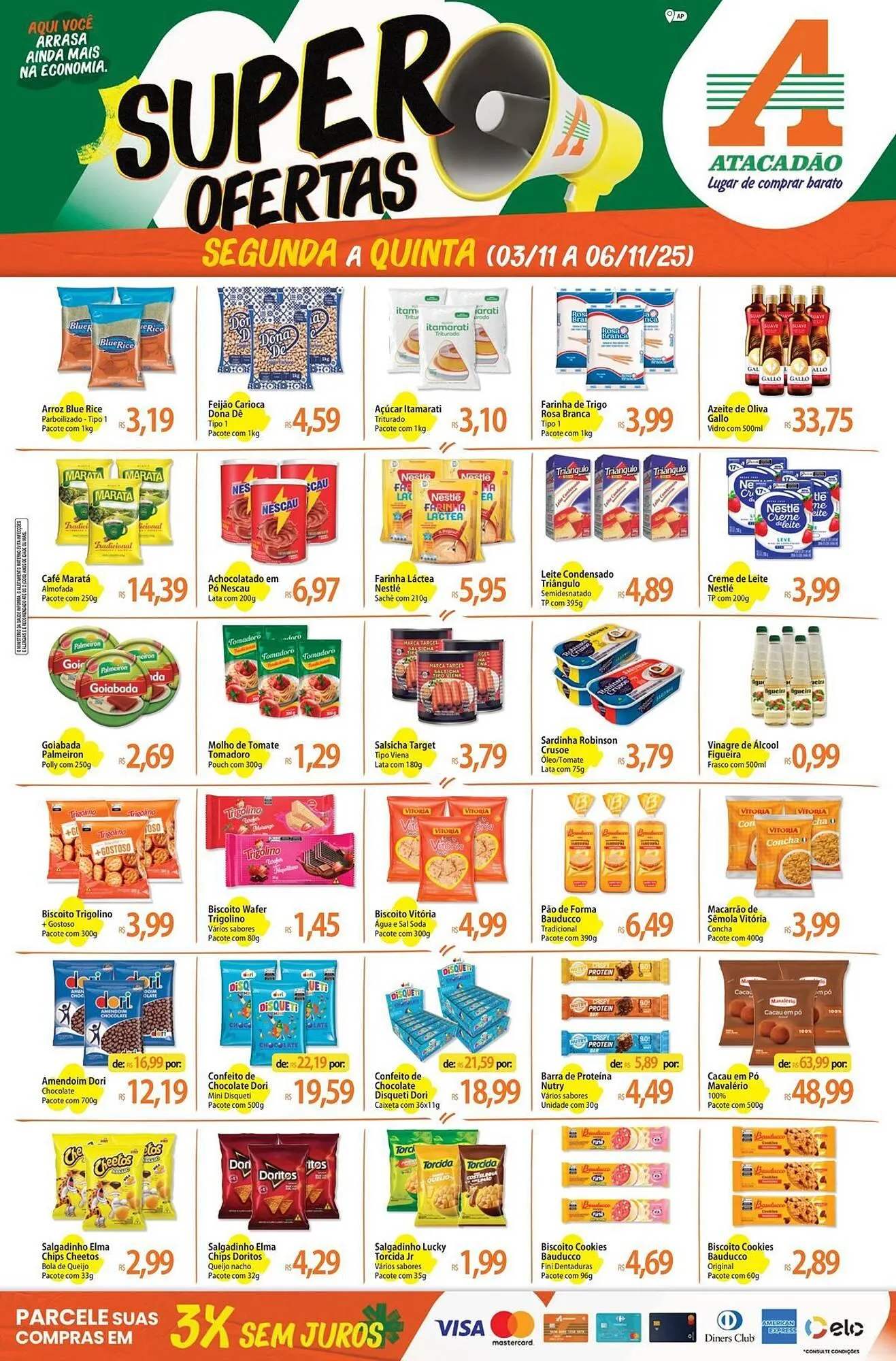 Encarte de Folheto Atacadão 3 de novembro até 6 de novembro 2025 - Pagina 1