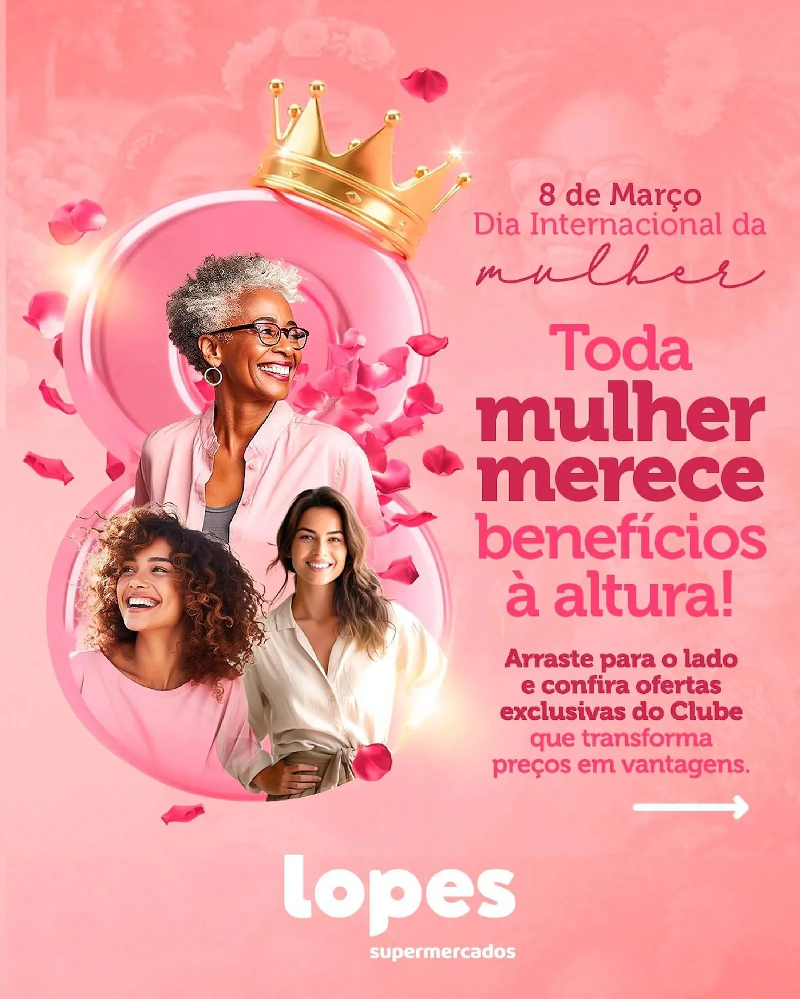 Encarte de Folheto Lopes Supermercados 7 de março até 8 de março 2026 - Pagina 1