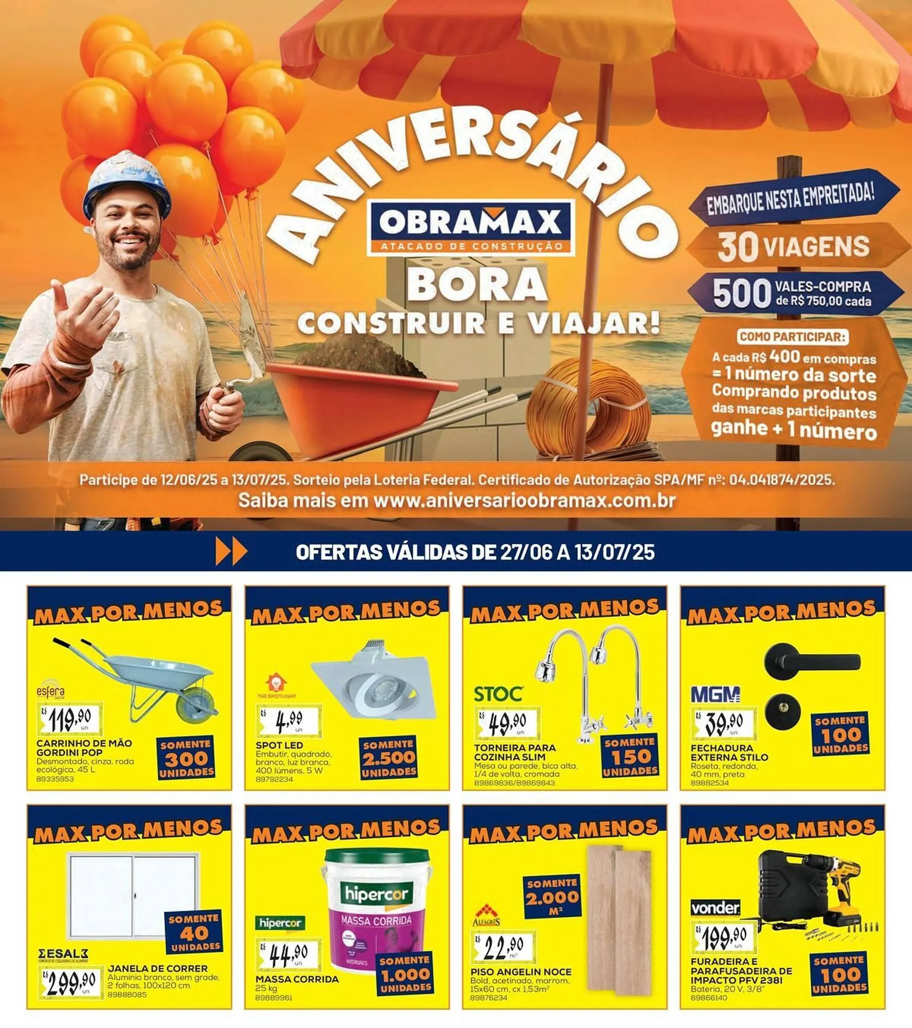 Encarte de Catálogo Obramax 27 de junho até 13 de julho 2025 - Pagina 1