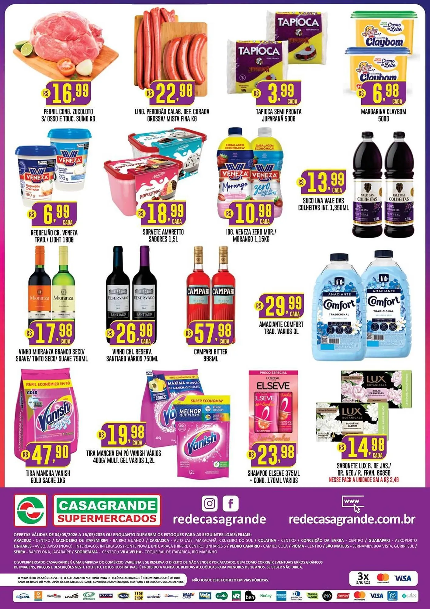 Encarte de Catálogo Casagrande Supermercados 5 de maio até 16 de maio 2026 - Pagina 2