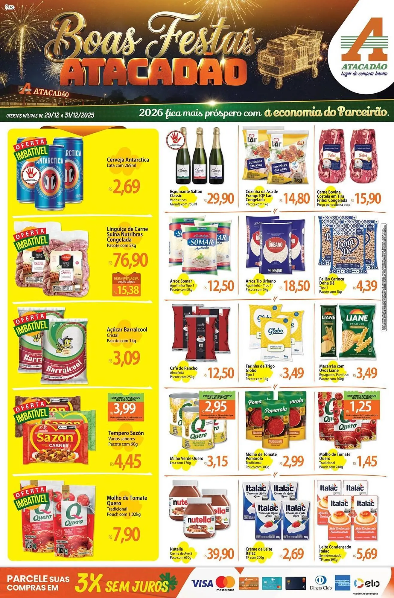 Encarte de Folheto Atacadão 29 de dezembro até 31 de dezembro 2025 - Pagina 1