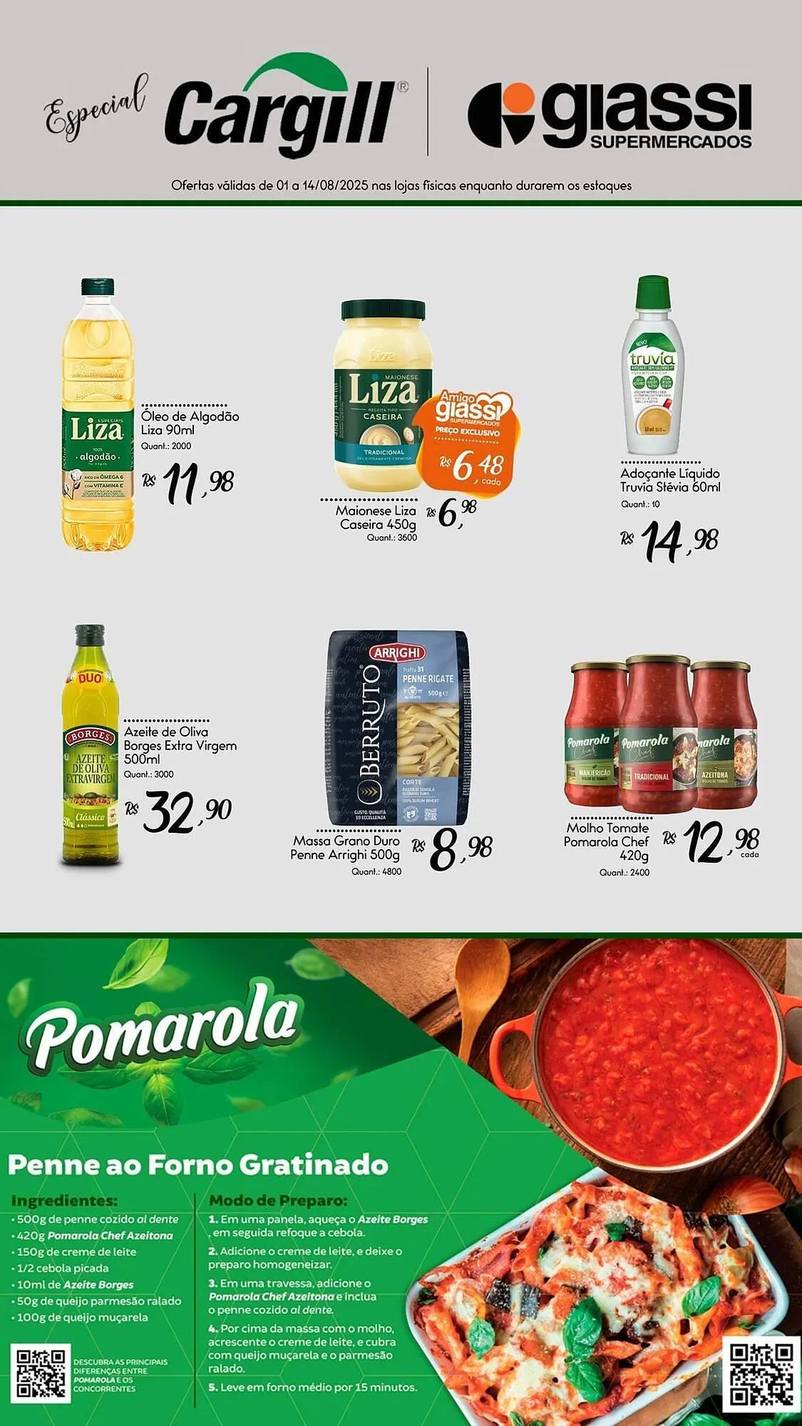 Encarte de Catálogo Giassi Supermercados 1 de agosto até 14 de agosto 2025 - Pagina 1
