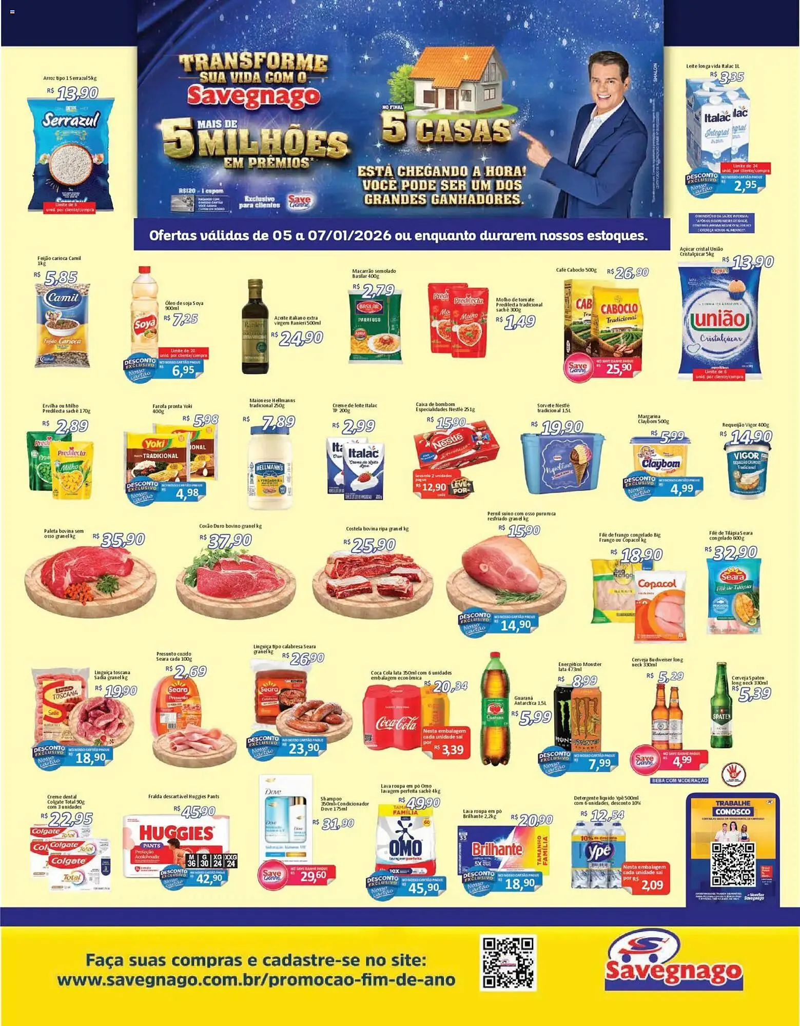 Encarte de Catálogo Supermercados Savegnago 5 de janeiro até 7 de janeiro 2026 - Pagina 1