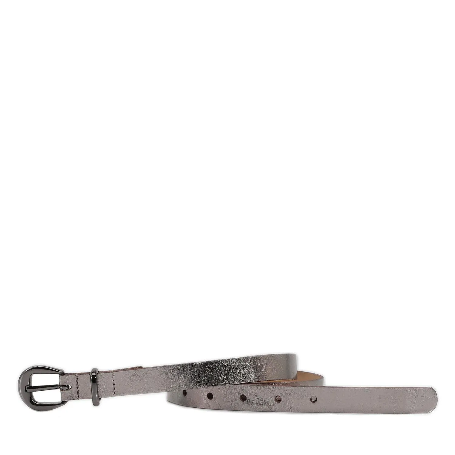Cinto Couro Pewter