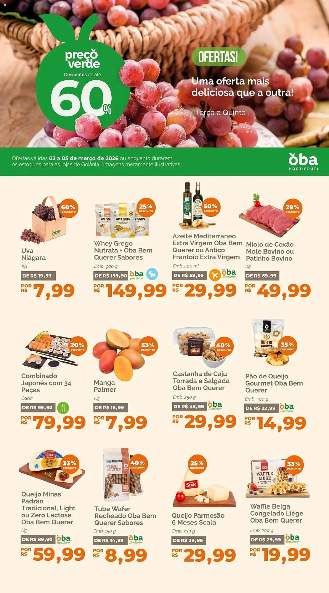 Encarte de Folheto Oba Hortifruti 3 de março até 5 de março 2026 - Pagina 1