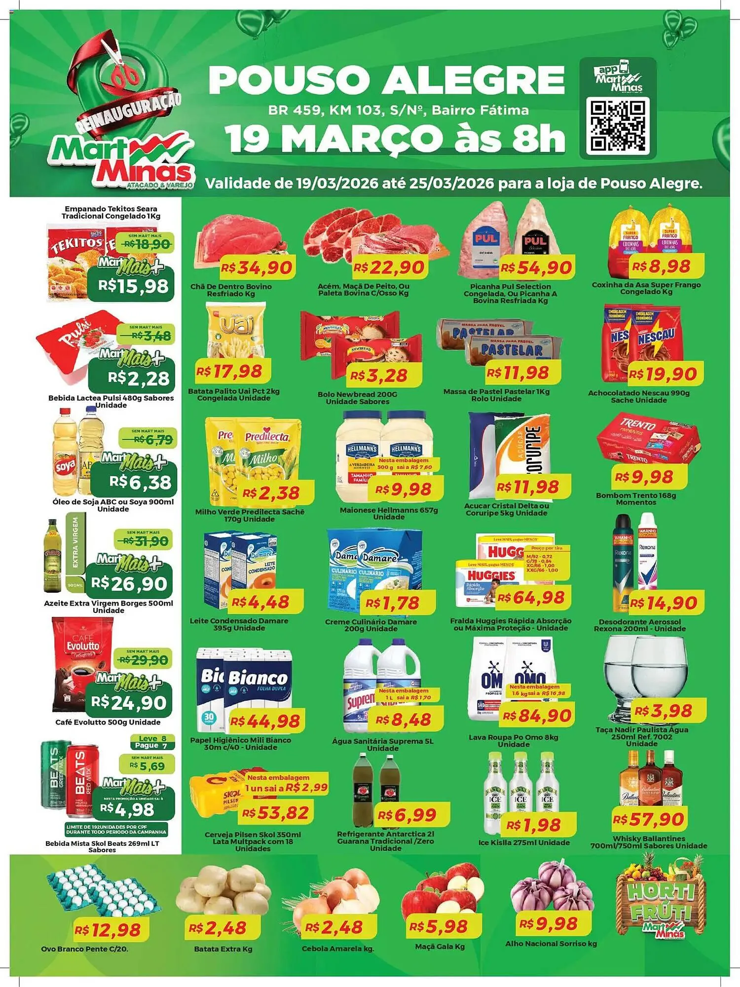 Encarte de Folheto Mart Minas 19 de março até 26 de março 2026 - Pagina 1