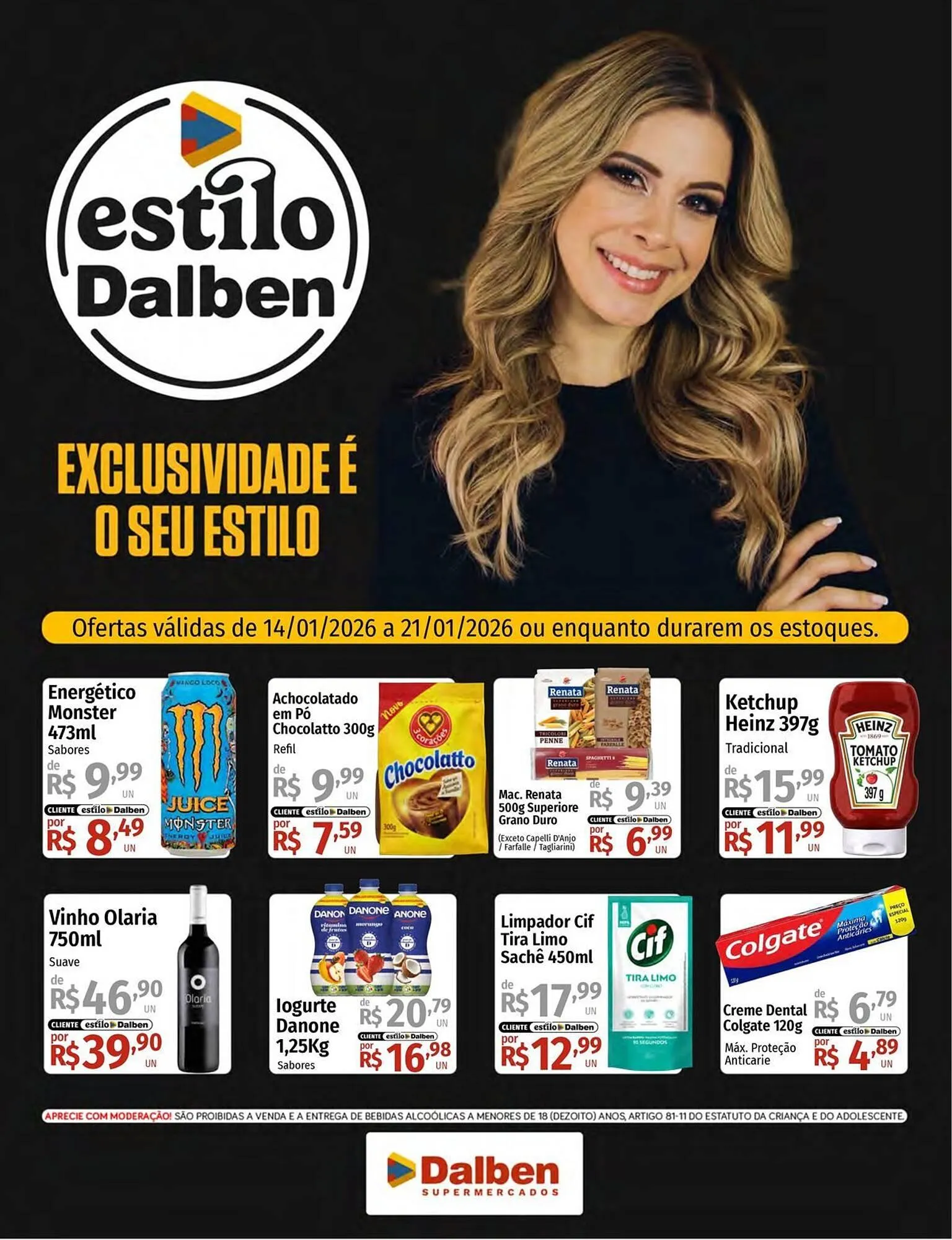 Encarte de Catálogo Supermercado Dalben 14 de janeiro até 21 de janeiro 2026 - Pagina 1