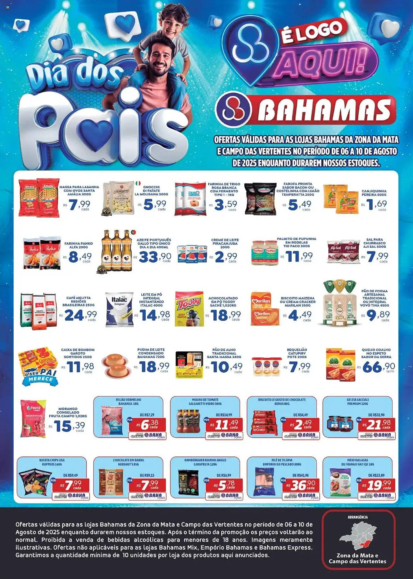 Encarte de Catálogo Bahamas Supermercados 6 de agosto até 11 de agosto 2025 - Pagina 1