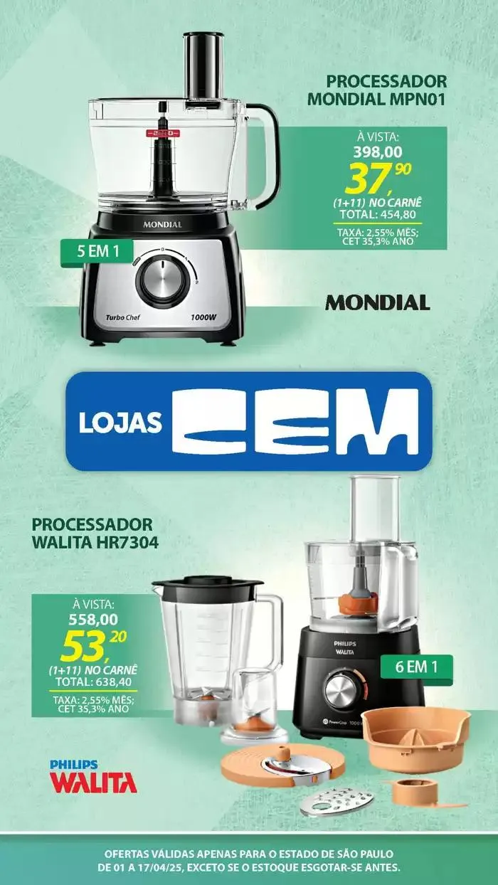 Encarte de Encarte Lojas Cem 3 de abril até 17 de abril 2025 - Pagina 64