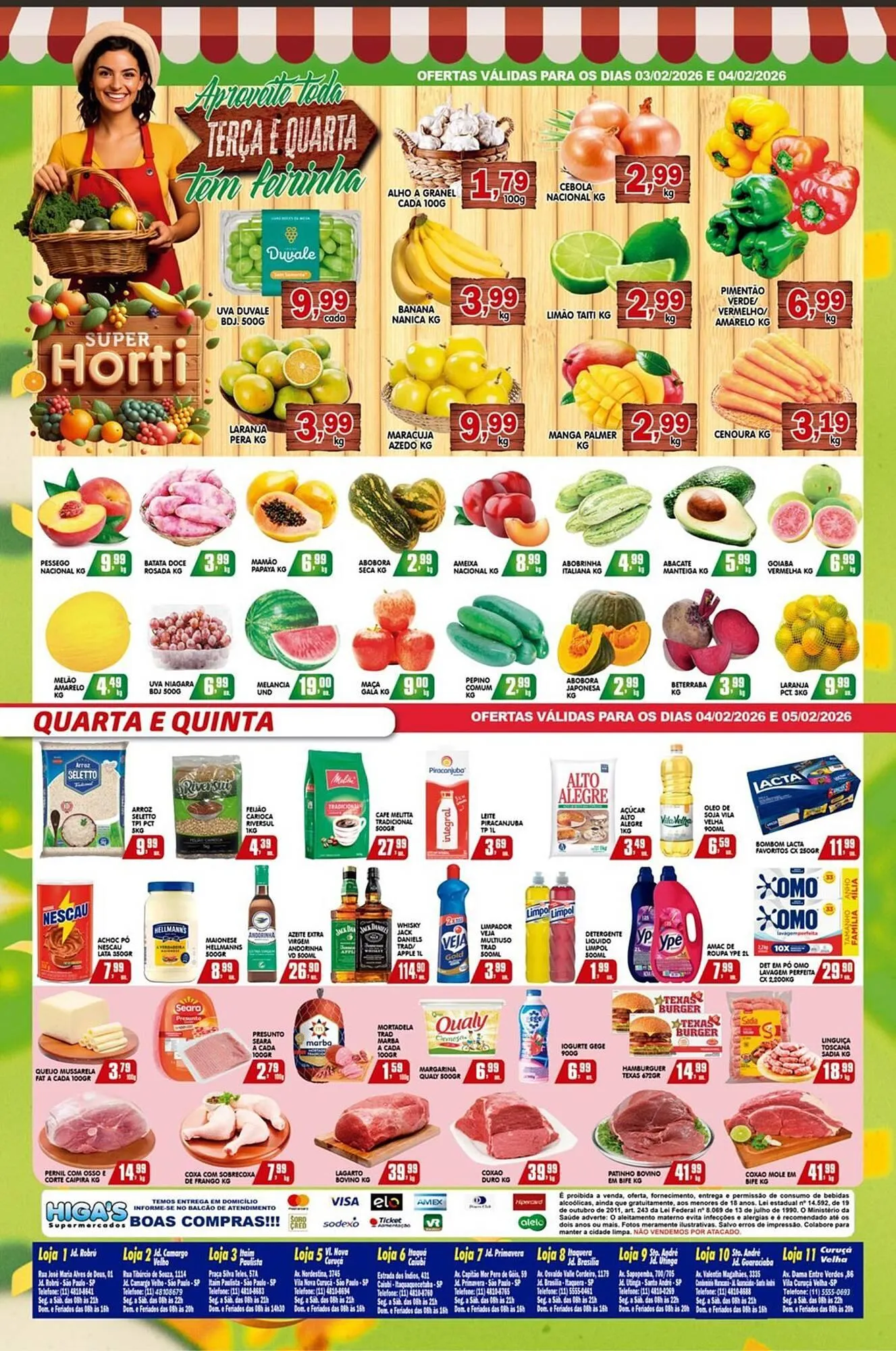 Encarte de Folheto Higa's Supermercado 4 de fevereiro até 10 de fevereiro 2026 - Pagina 3