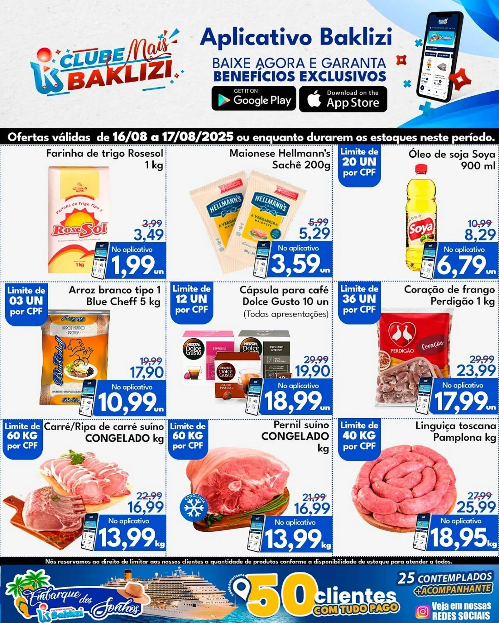 Encarte de Catálogo Supermercados Baklizi 15 de agosto até 17 de agosto 2025 - Pagina 1