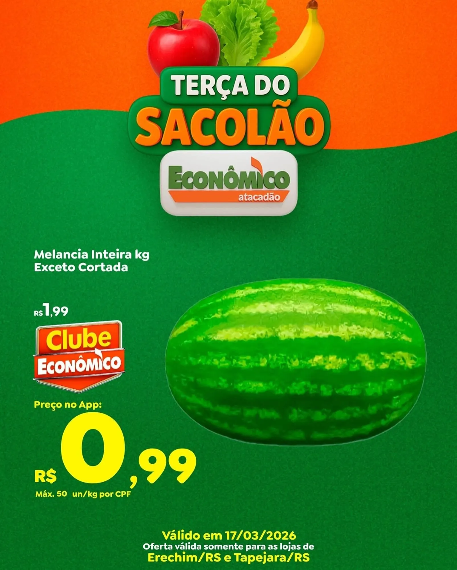 Encarte de Catálogo Econômico Atacadão 17 de março até 17 de março 2026 - Pagina 1