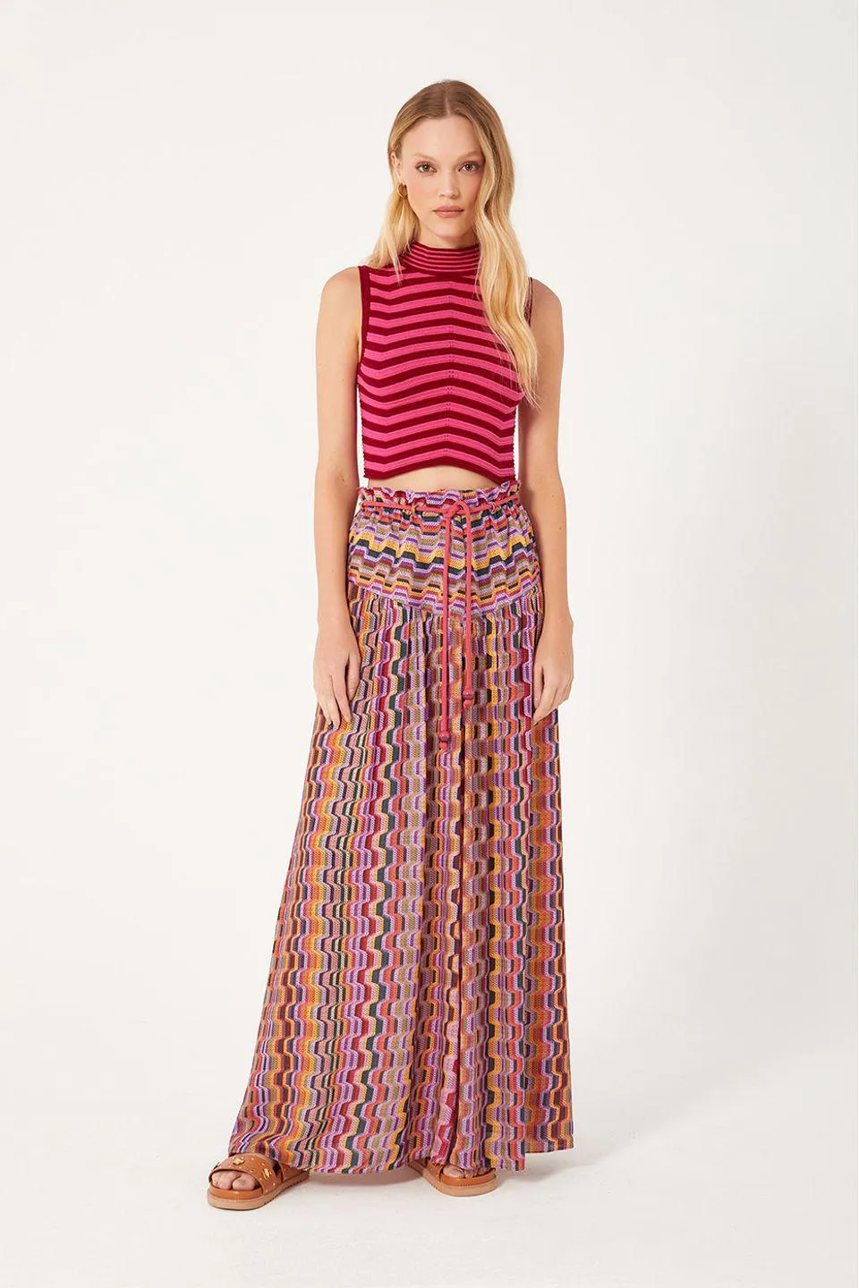 Saia Cropped Estampa Domingo