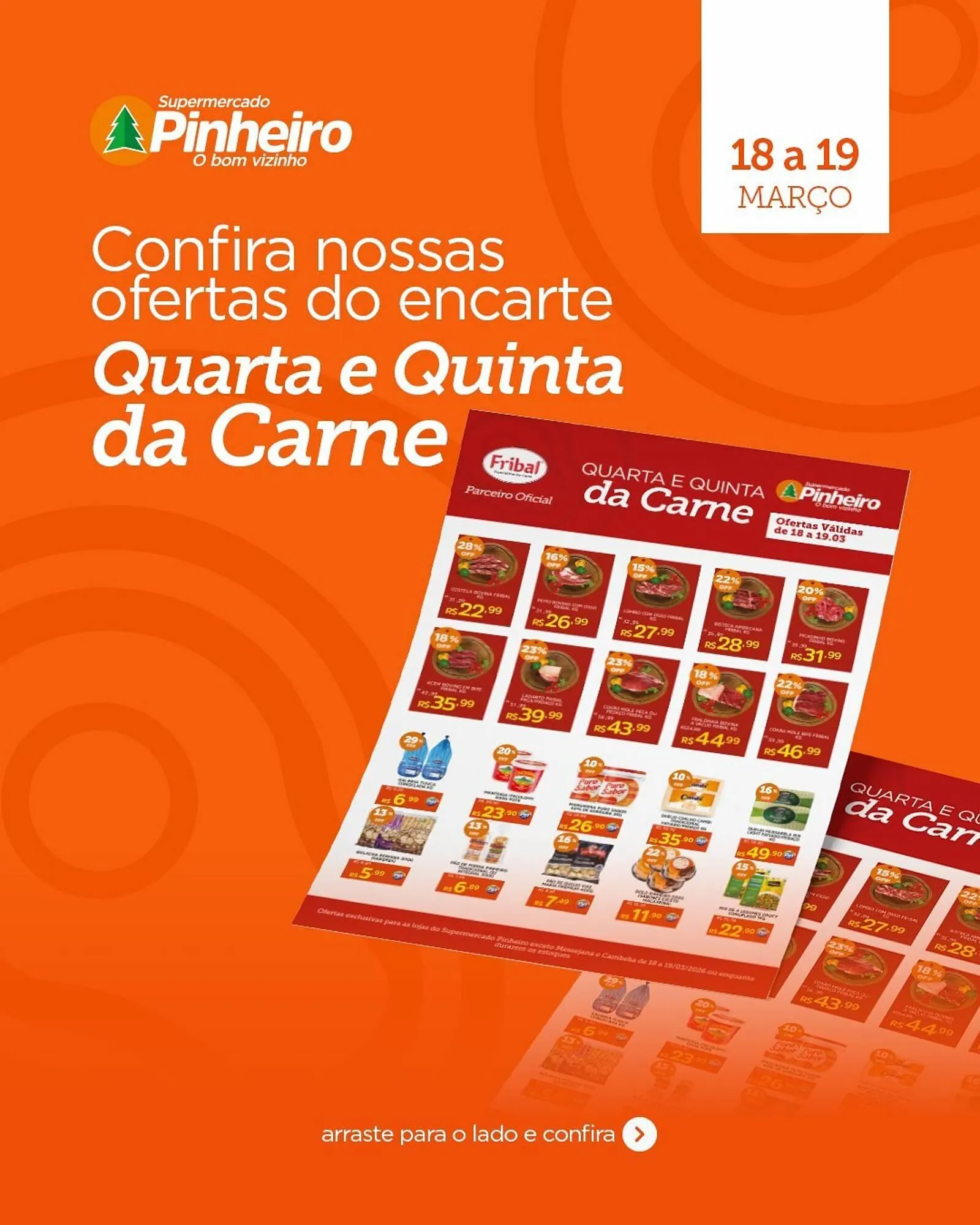 Encarte de Encarte Pinheiro Supermercado 18 de março até 19 de março 2026 - Pagina 1