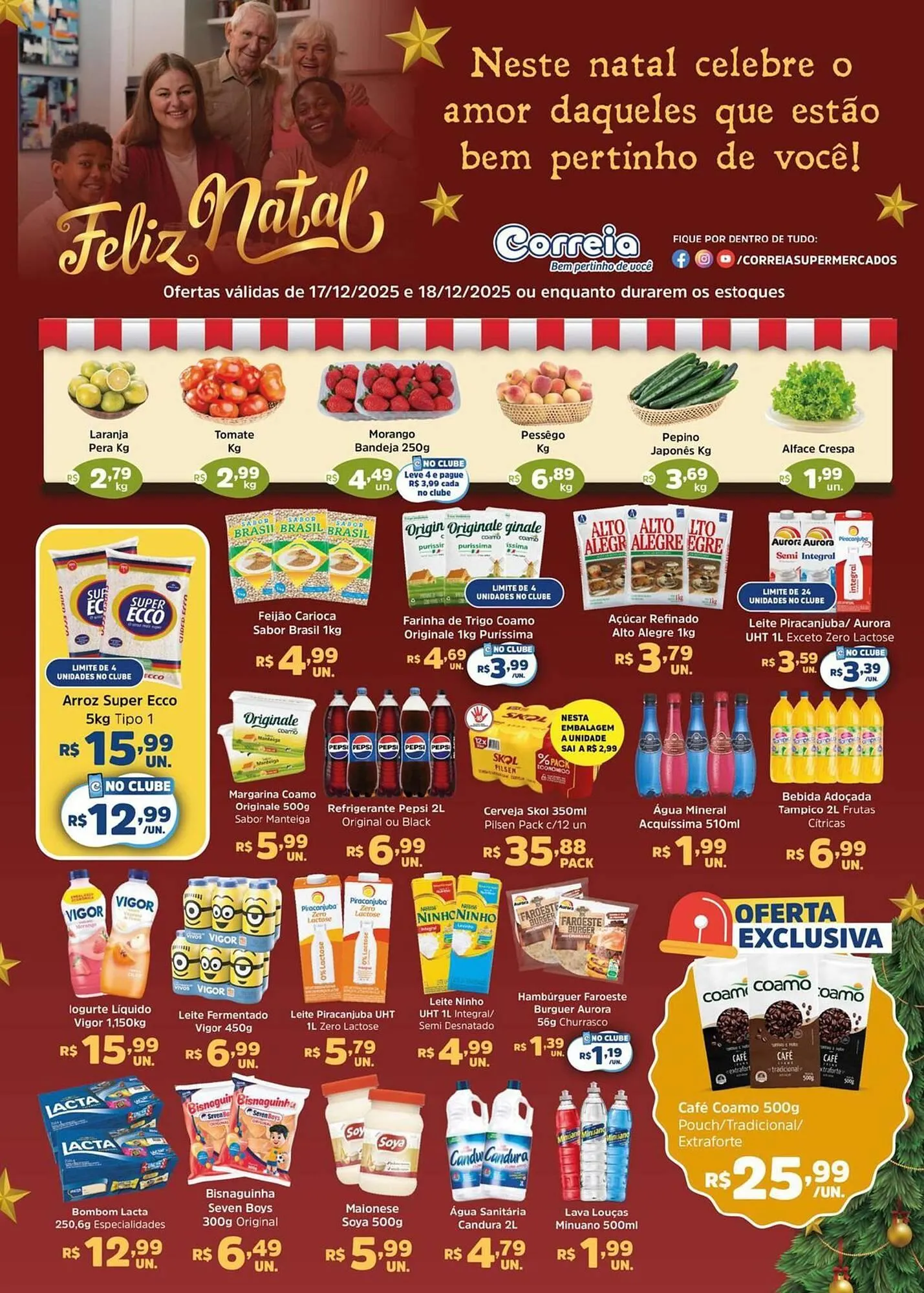 Encarte de Catálogo Supermercados Correia 17 de dezembro até 18 de dezembro 2025 - Pagina 1
