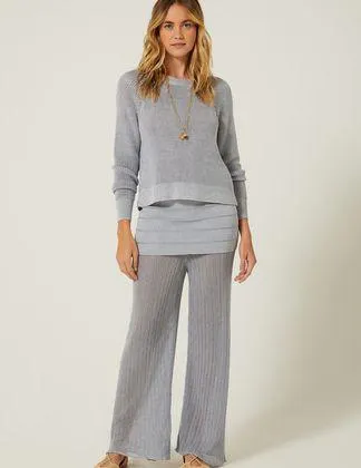 Calça Tricot Metálica