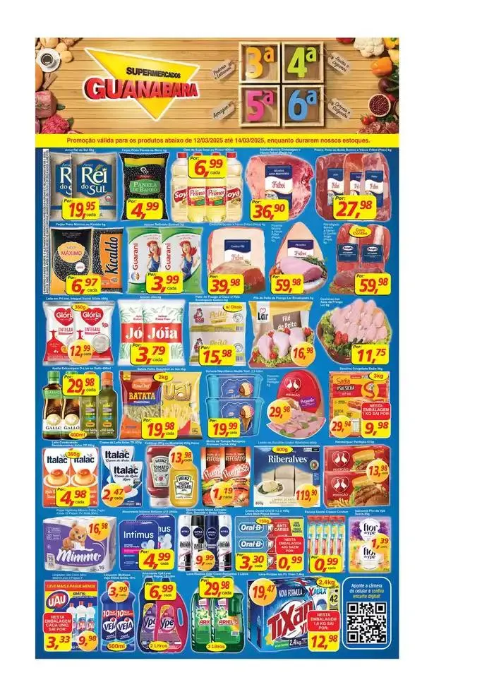 Encarte de Encarte Supermercados Guanabara 12 de março até 14 de março 2025 - Pagina 1