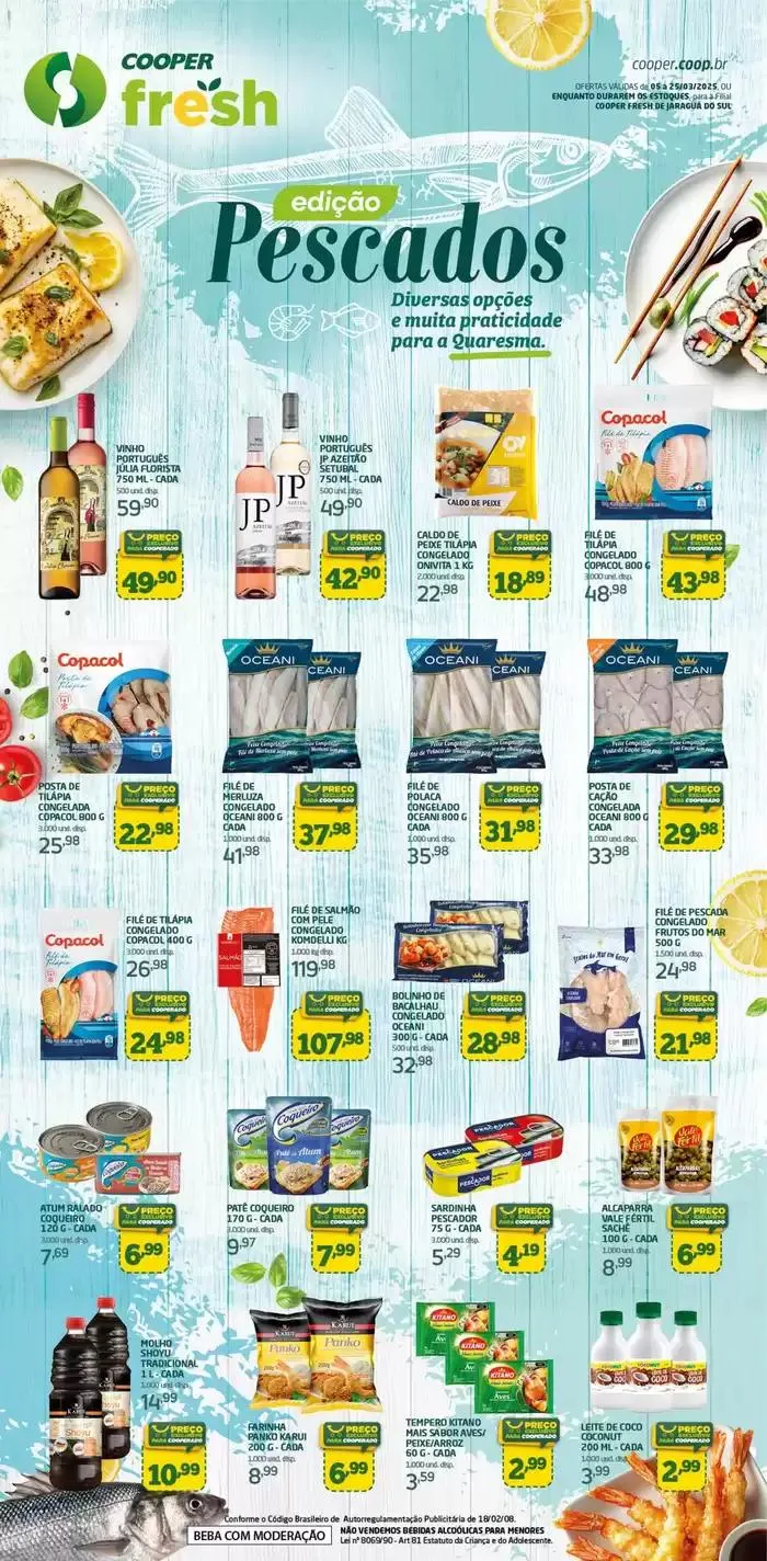 Encarte de Especial Pescados - Fresh 5 de março até 25 de março 2025 - Pagina 1