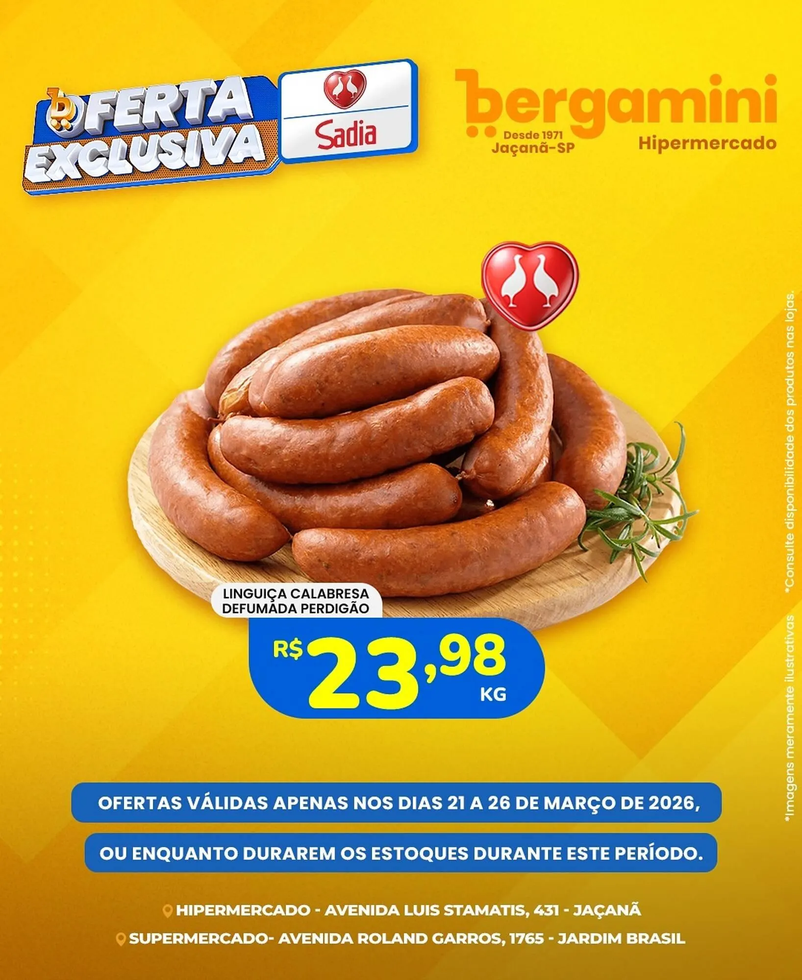 Encarte de Catálogo Supermercado Bergamini 21 de março até 26 de março 2026 - Pagina 1