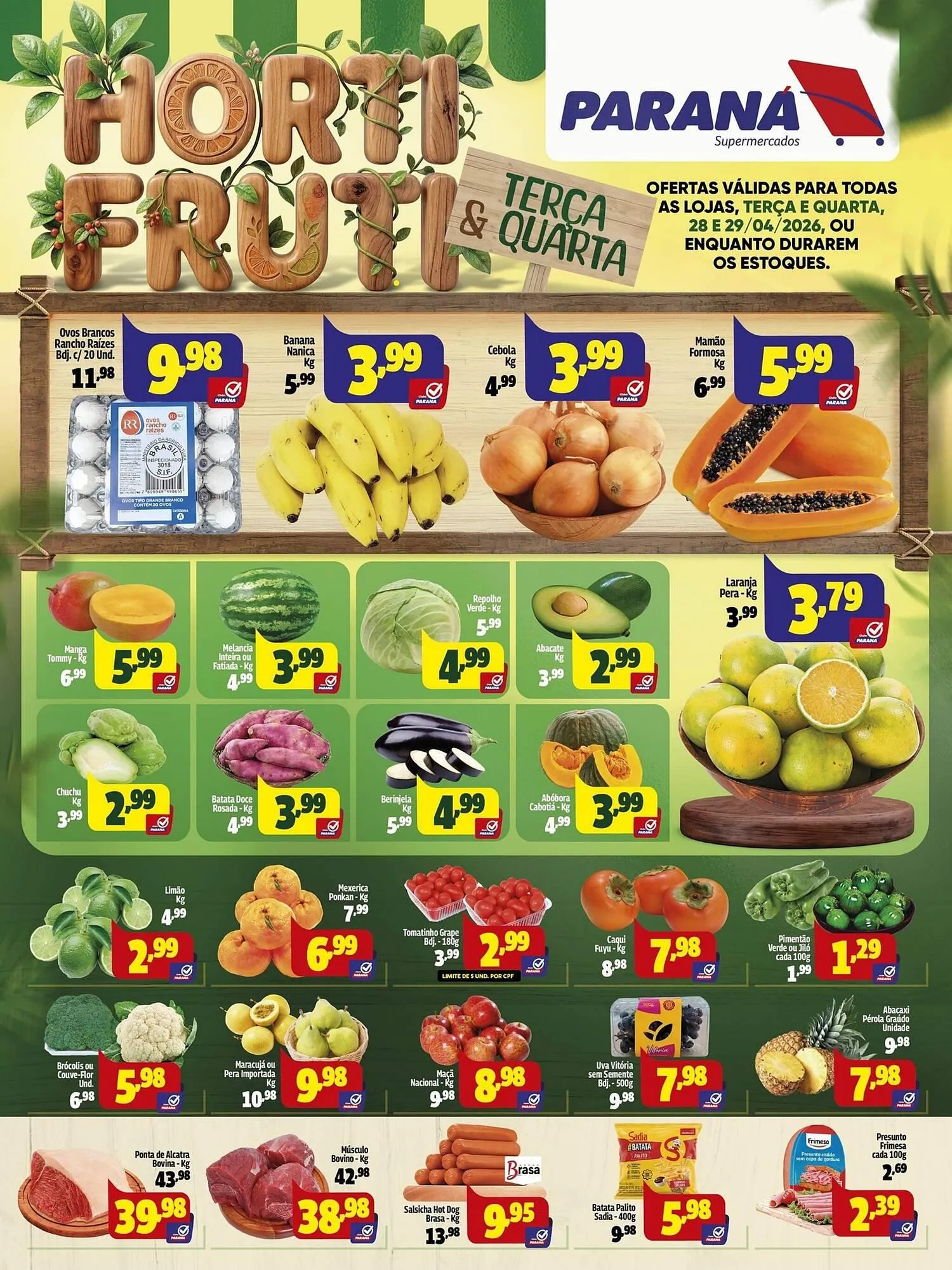Encarte de Folheto Supermercado Paraná 27 de abril até 29 de abril 2026 - Pagina 1