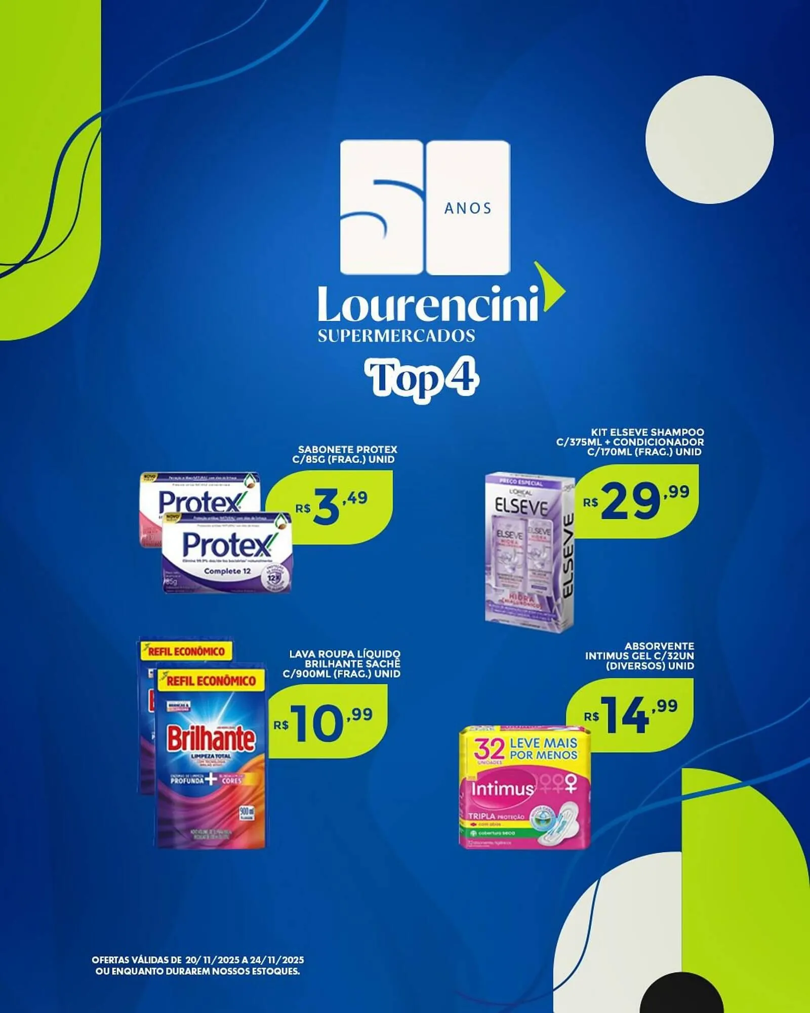 Encarte de Catálogo Lourencini Supermercados 21 de novembro até 24 de novembro 2025 - Pagina 1