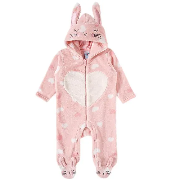 macacão peludinhos coelho bebê tip top